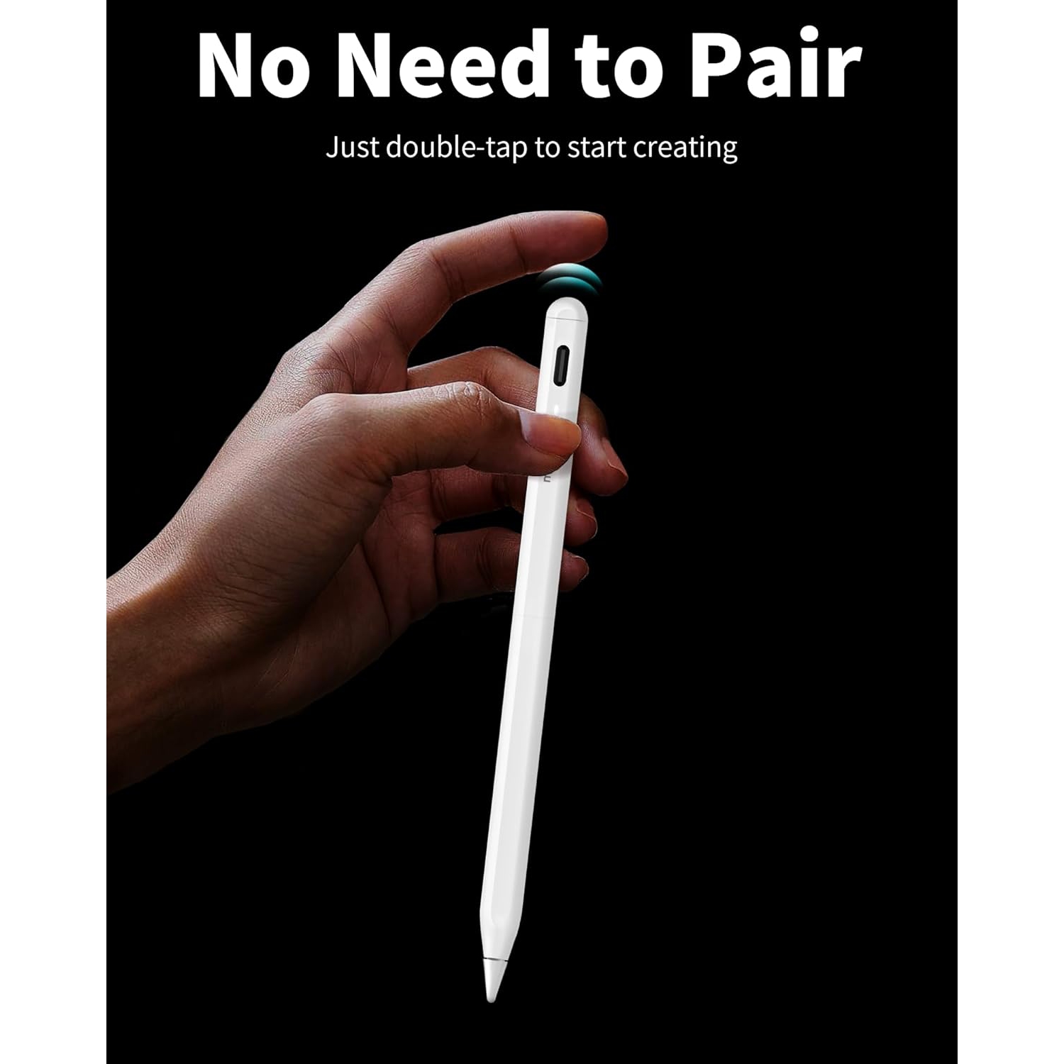 Pencil A8 for iPad 2018-2024, 4Min Fast Charge, Palm Rejection, Tilt Sensitivity Stylus Pen for iPad