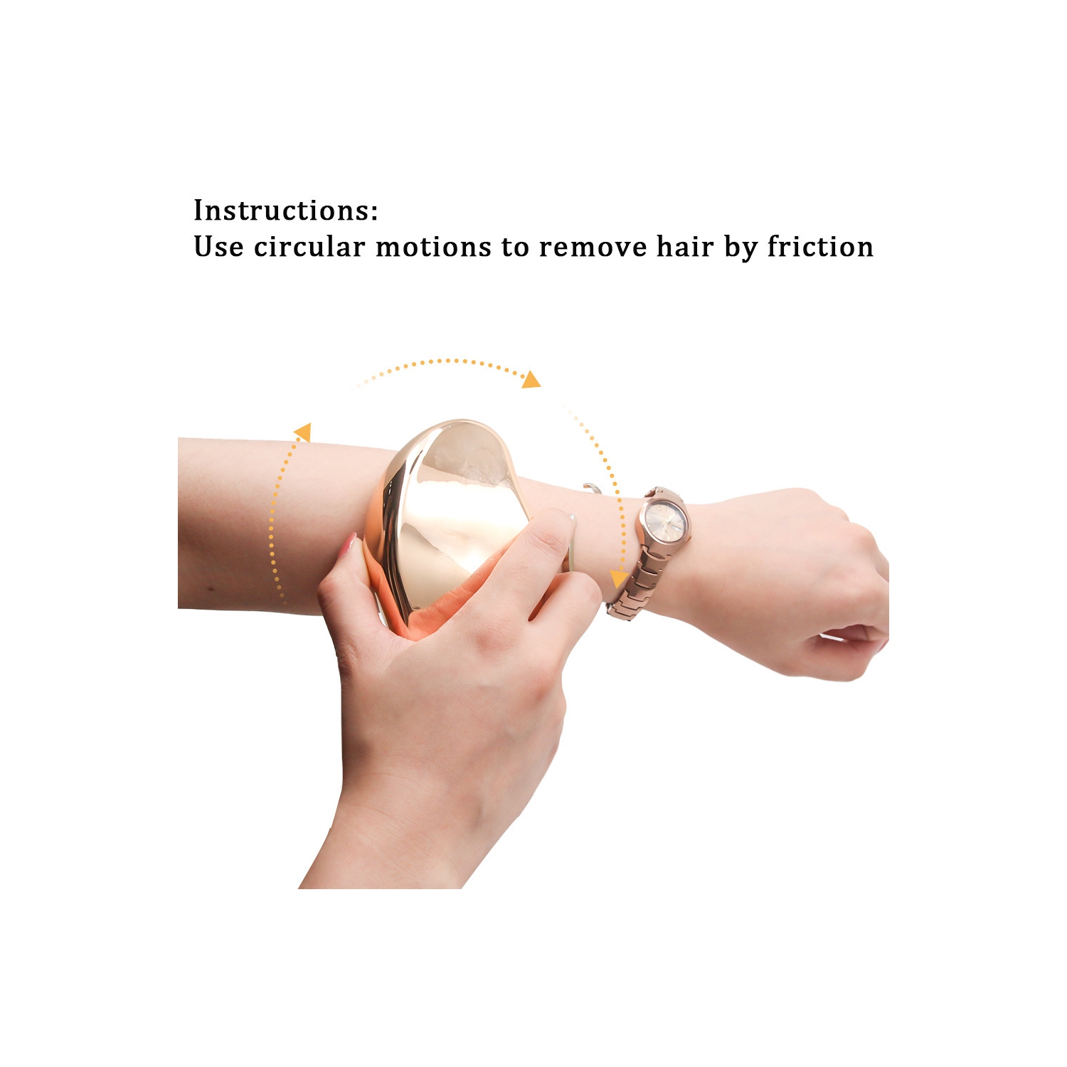 4PCS Crystal Hair Eraser, Physical Painless Safe Epilator Easy Clean Reusable Body Beauty Hair Removal Makeup Brush for Hair Removal