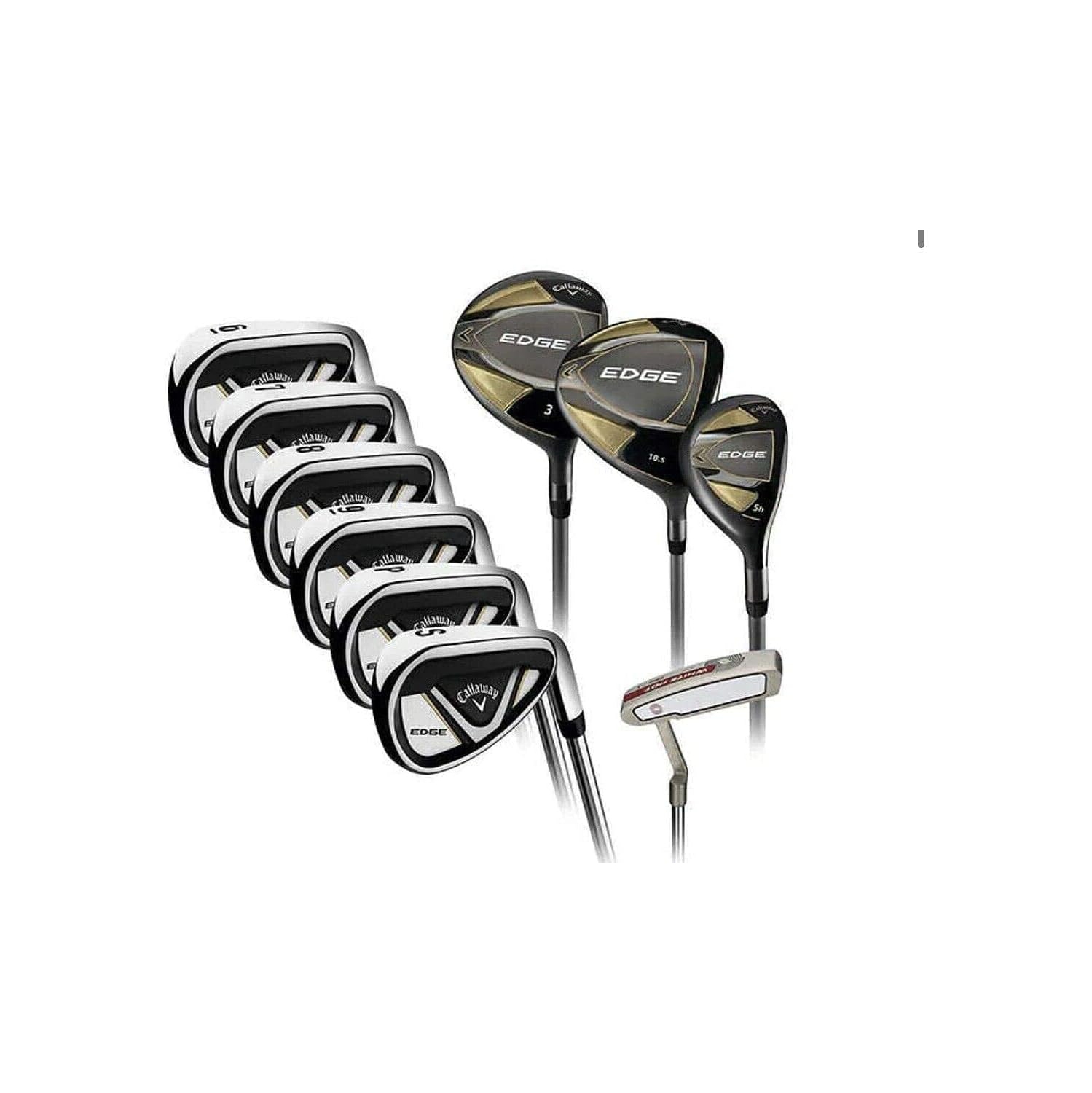 Ensemble de bâtons de golf de 10 pièces Callaway Edge - Pour droitiers - Boîte ouverte