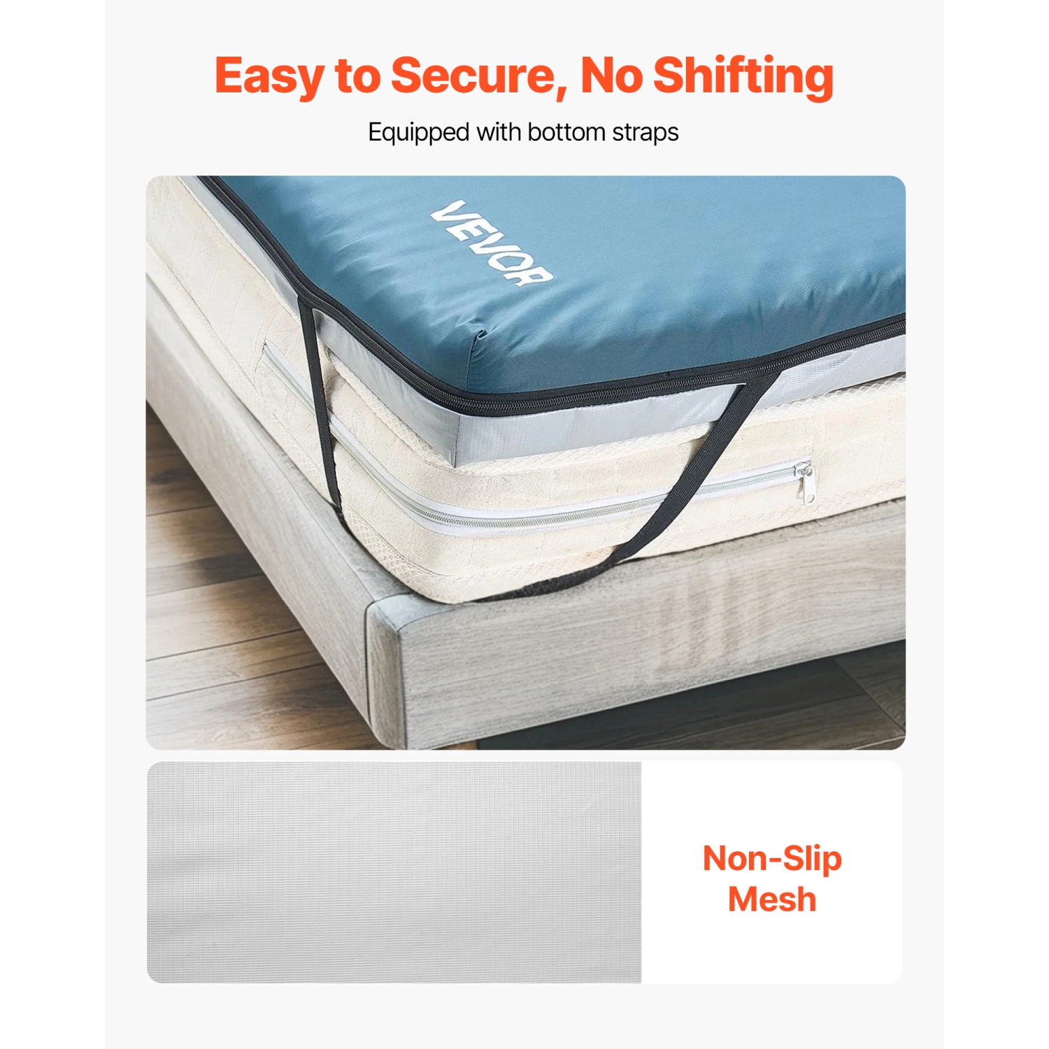 VEVOR 300 lbs Load Hospital Bed Mattress, Long Term Care Pressure Redistribution Medical-Grade Dual Layer Foam Mattress, Waterproof for Bedsore