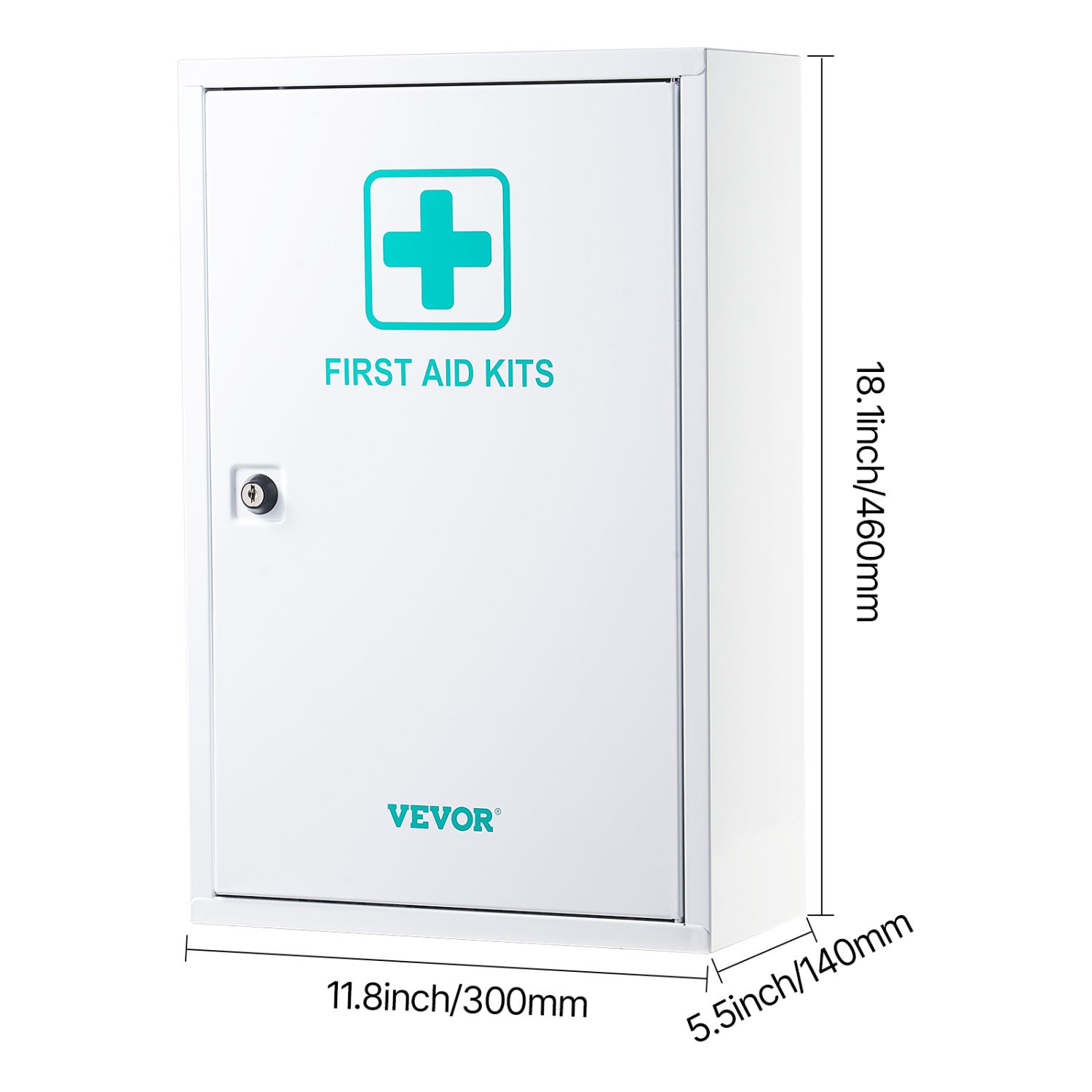 VEVOR 3-Shelf First Aid Cabinet, 1000 Pieces, Large Capacity First Aid Kit, Wall Mounted Medicine Cabinet, OSHA & ANSI 2015, Industrial Emergency