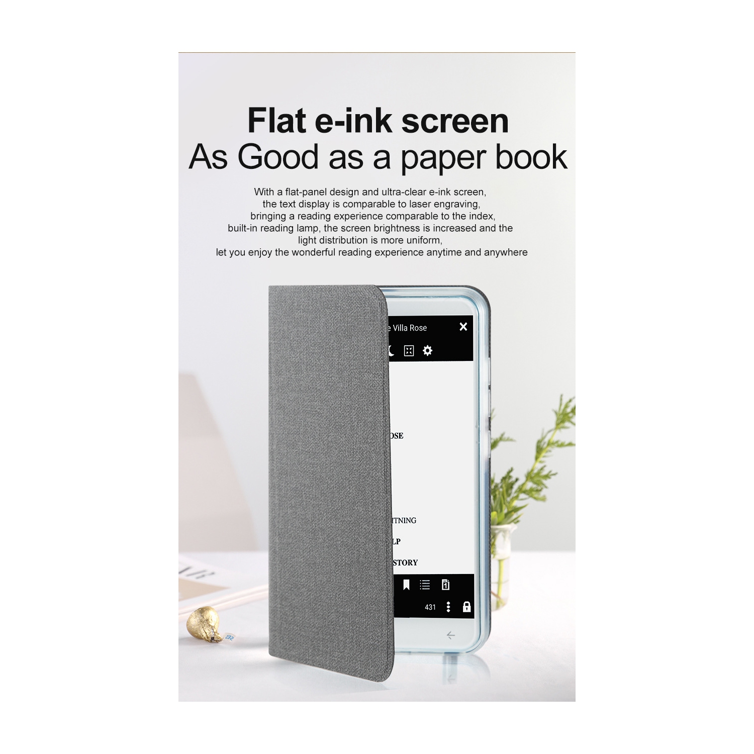 Lecteur de livres numériques à écran tactile, écran de 5 pouces, lecteur électronique portatif - 1G+8 Go