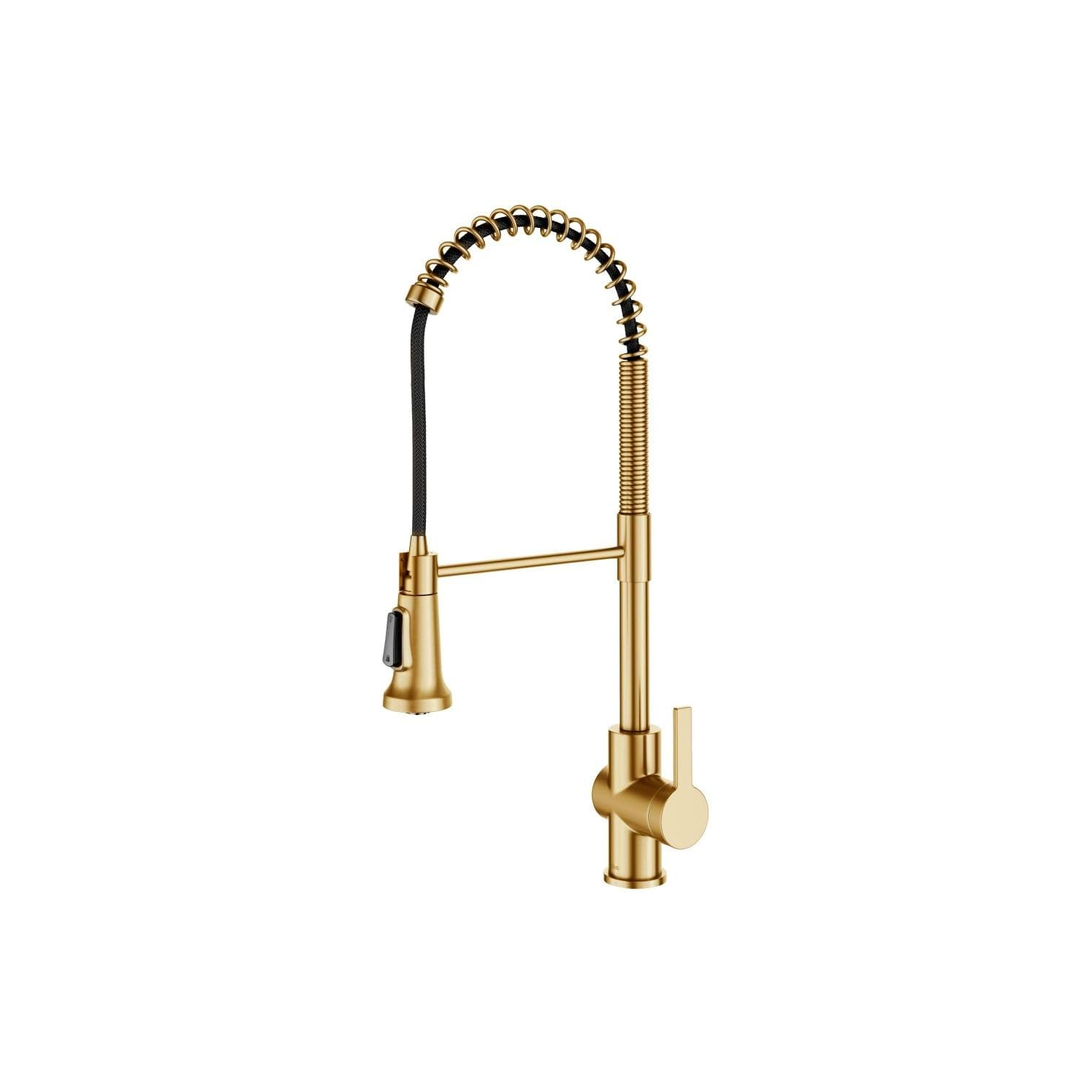 KRAUS Britt 2nd Gen Commercial Style Pull-Down Single Handle Kitchen Faucet in Brushed Brass, KPF-1691BB