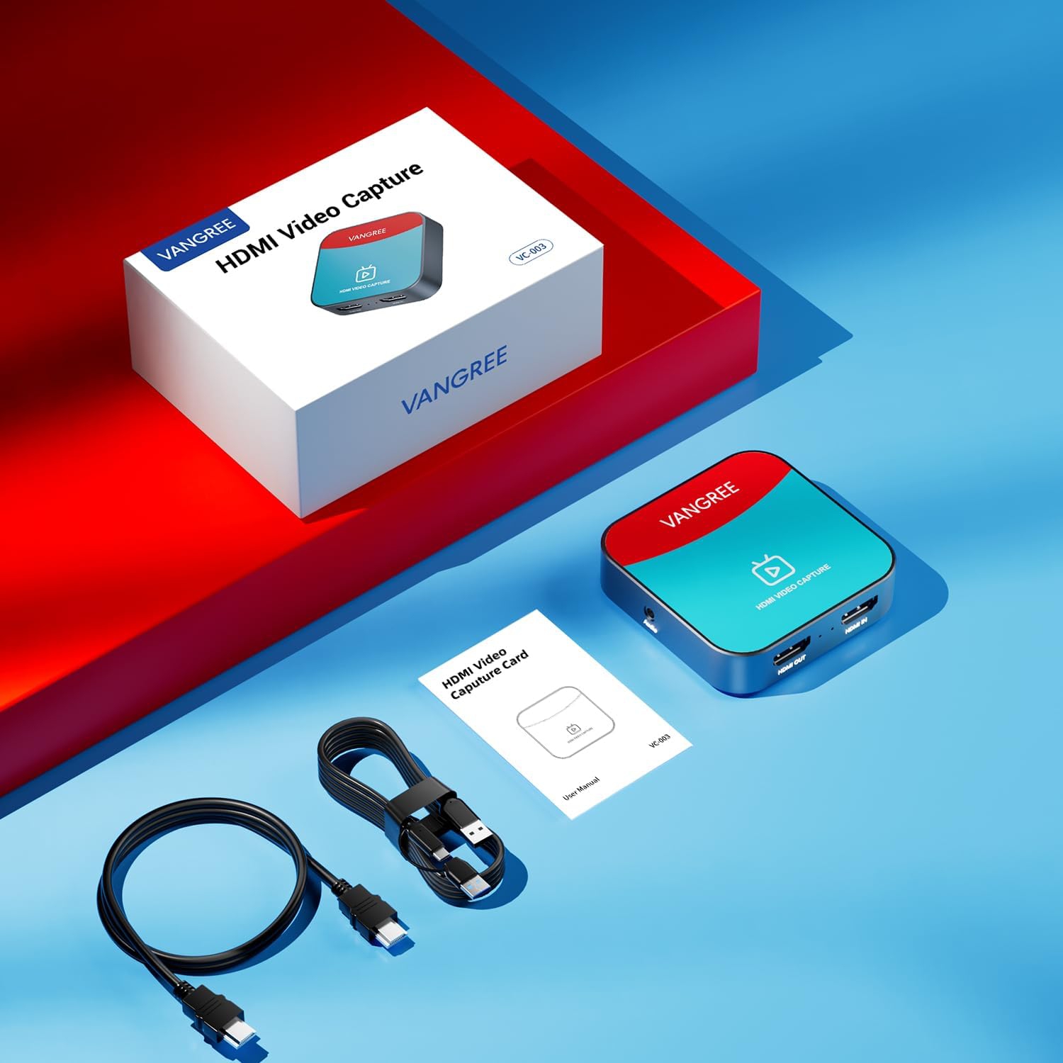 VANGREE Capture Card for Nintendo Switch, 4K Audio Video Capture Card, USB C 3.0 1080P 60FPS HDMI Recorder for Gaming/Live Streaming/Video