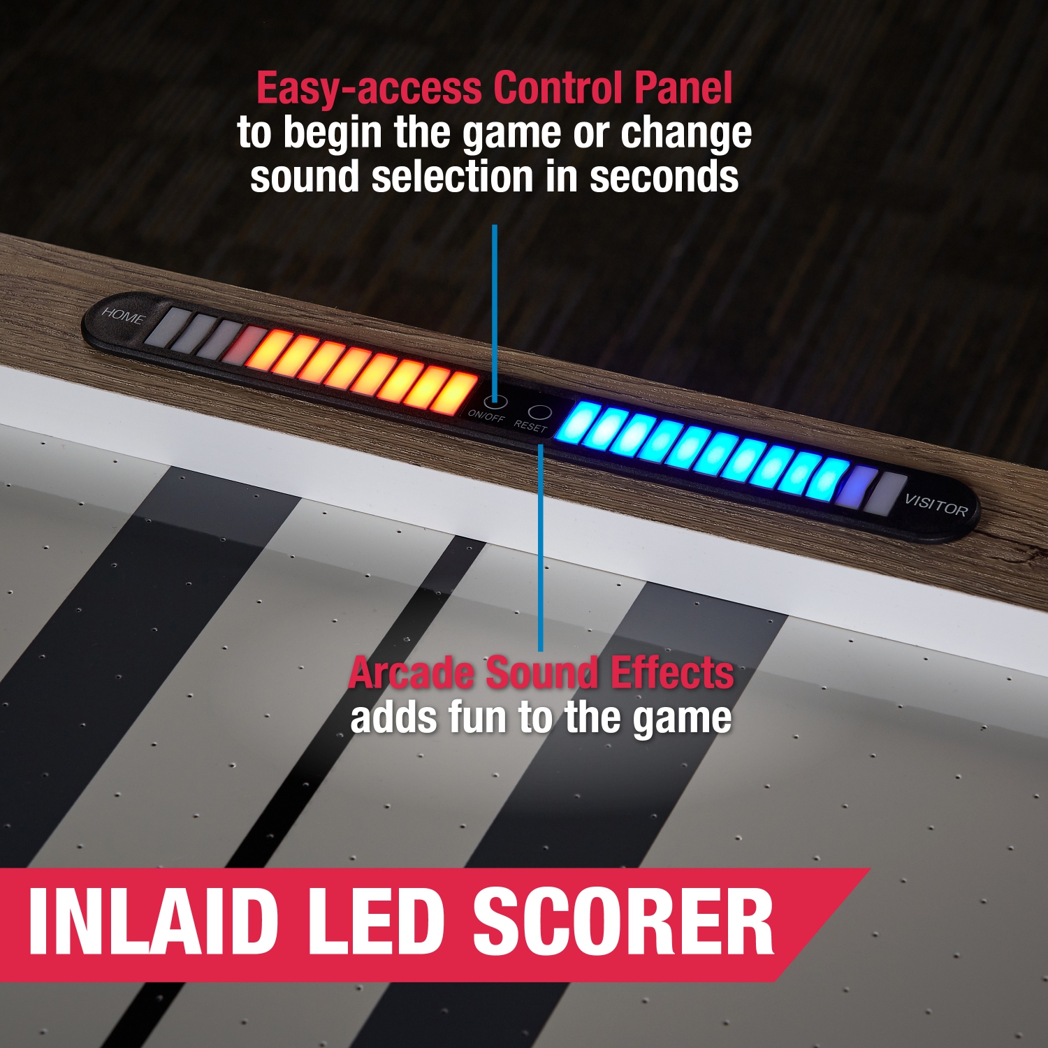 MD Sports – Table de hockey pneumatique de 84&nbsp;po