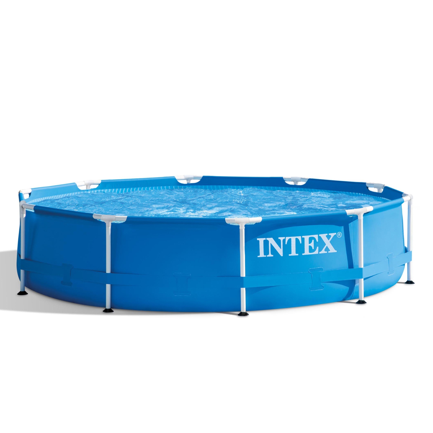 Ensemble de piscine extérieure à cadre en métal avec couvercle et cartouche filtrante de type H D'INTEX