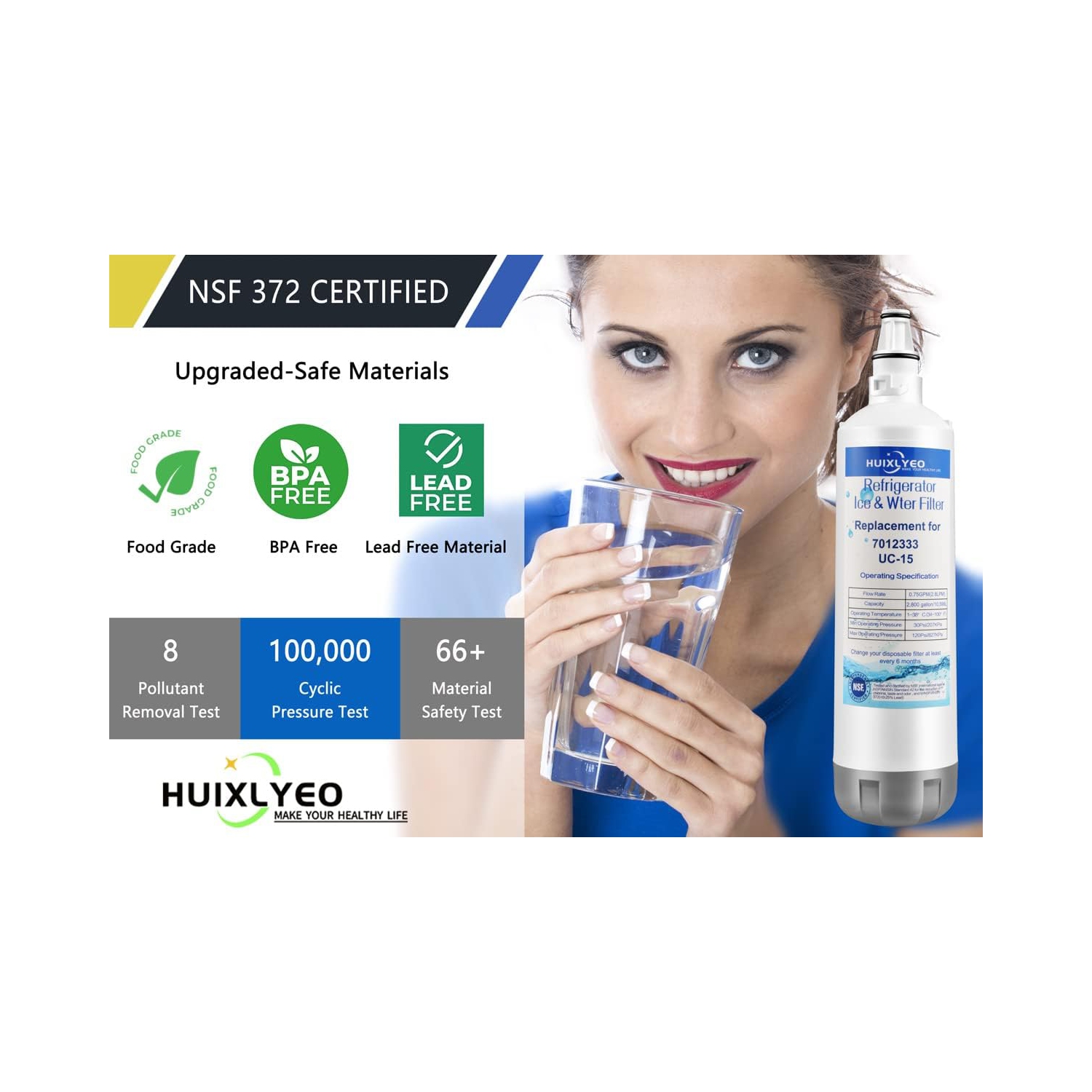 7012333 UC-15 Ice Maker Water Filter, Compatible With Sub 7012333 Water Filter, UC-15 Ice Maker Water Filter Replacement, Manitowoc K00374