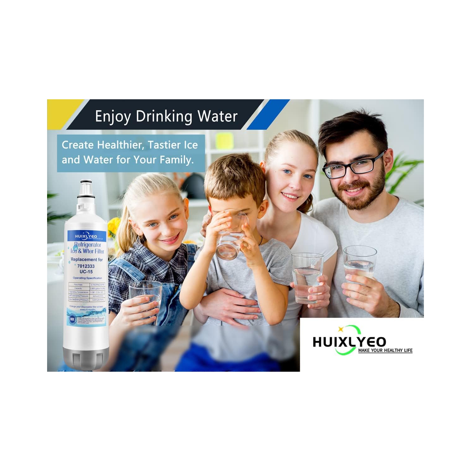 7012333 UC-15 Ice Maker Water Filter, Compatible With Sub 7012333 Water Filter, UC-15 Ice Maker Water Filter Replacement, Manitowoc K00374