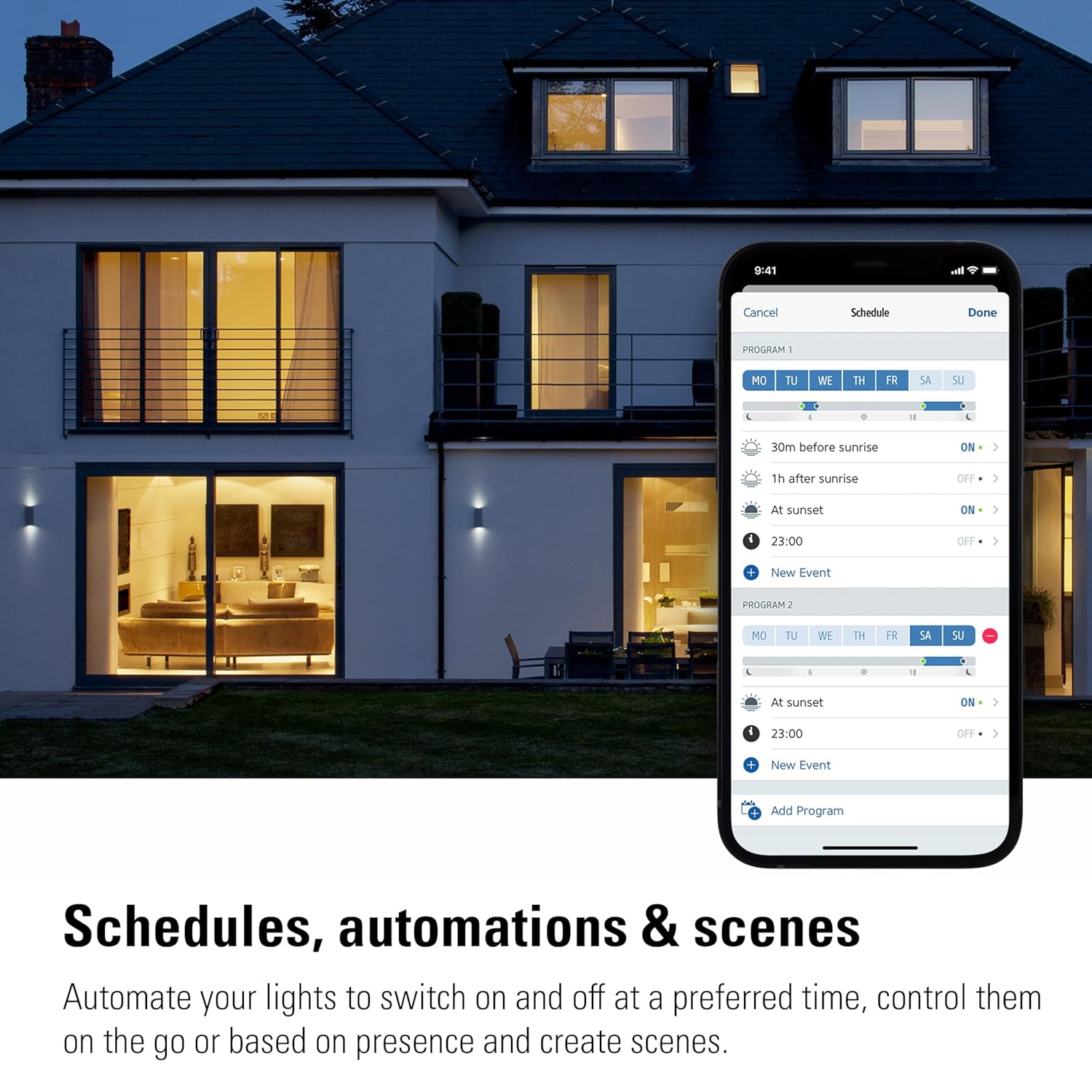 Eve Light Switch 2-Pack: Wall Switch for Apple Home, Alexa, Google Home, SmartThings; for Single-Pole & 3-Way switches; Requires Thread Router &