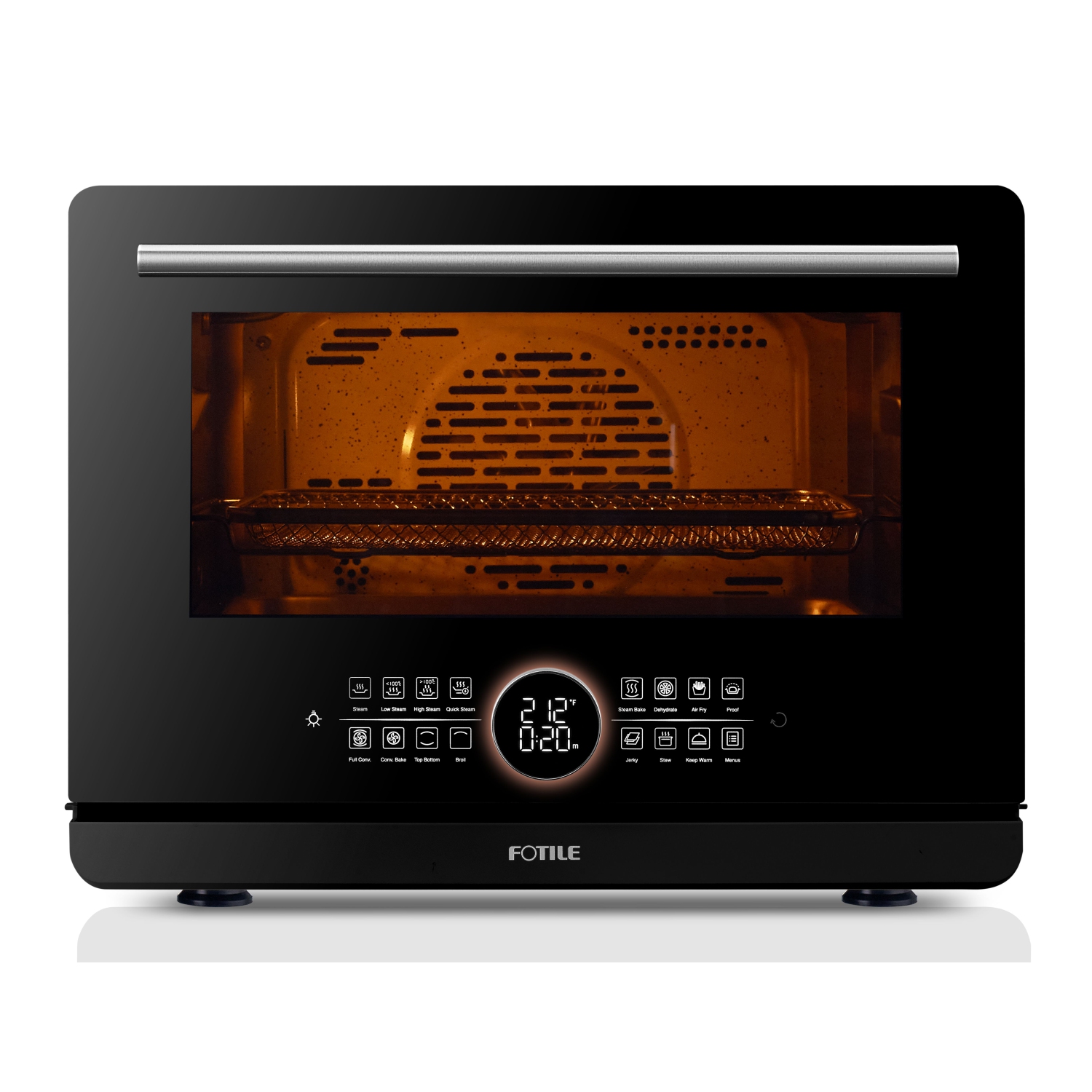 FOTILE ChefCubii HYZK32-E3-B | 4-in-1 Countertop Combi Oven | Bake | Steam | Dehydrate | Air Fry | Steam Self-Clean