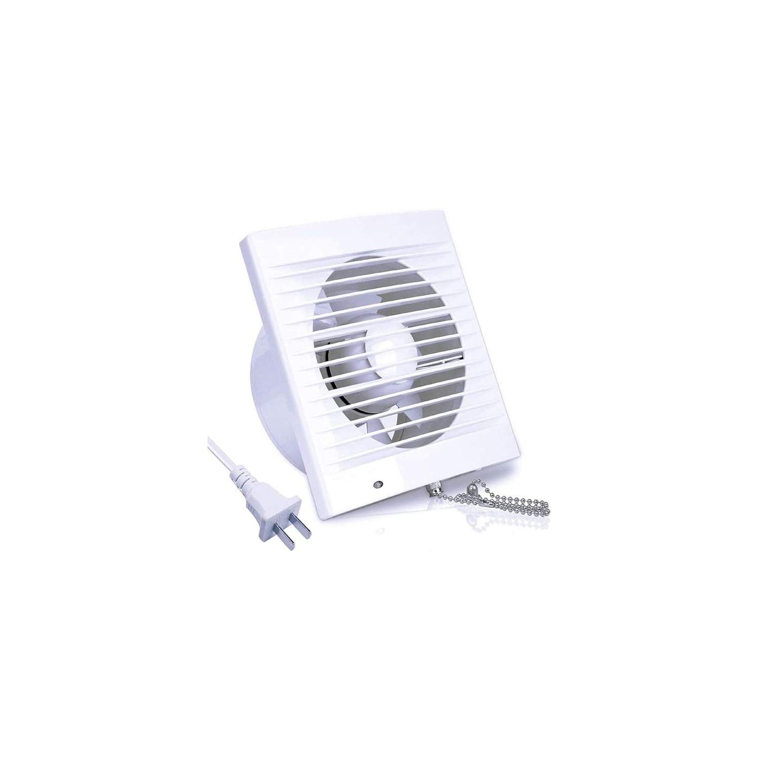 SAILFLO 4 Inch Wall-Mounted Exhaust Fan, 12W 130m³/h Ventilation Extractor with Anti-backflow Check Valve Chain Switch for Window Duct Glass Grow