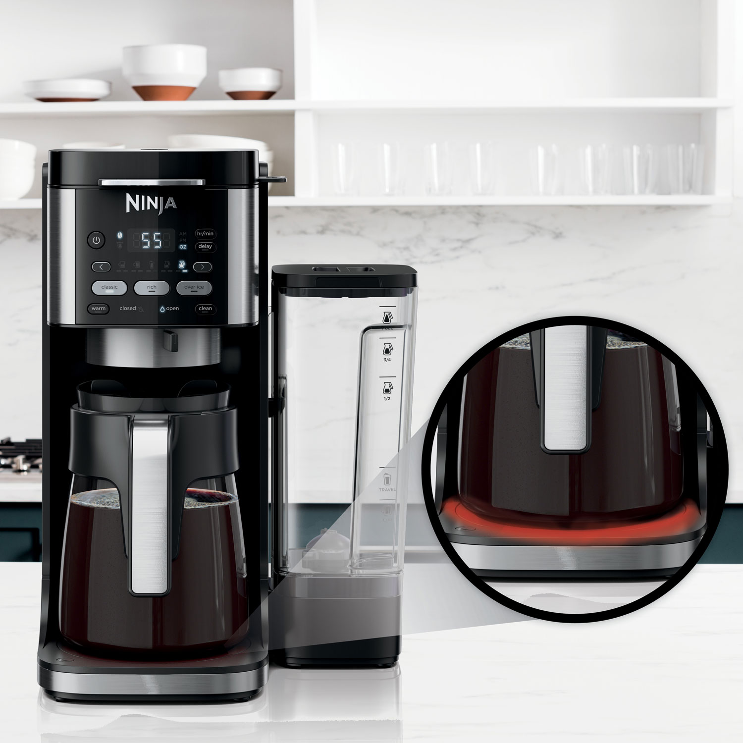 Ninja DualBrew Grounds & Pods Hot & Iced Coffee Maker - 12-Cup - Black/Stainless Steel