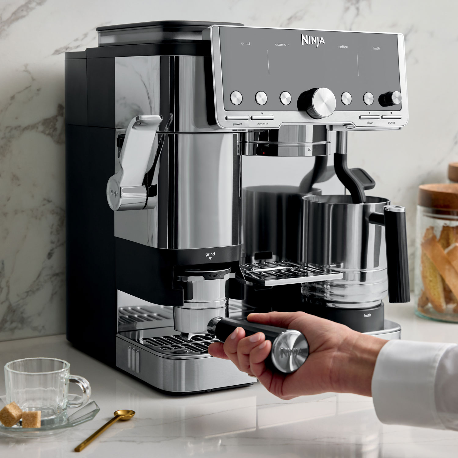 Ninja Luxe Café Pro Series 4-in-1 Espresso Machine - Black/Stainless Steel