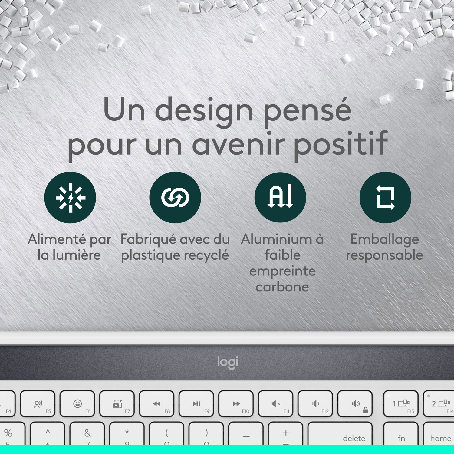 Clavier Bluetooth Signature Slim Solar+ K980 de Logitech pour Mac - Blanc cassé - Anglais - Exclusivité de Best Buy