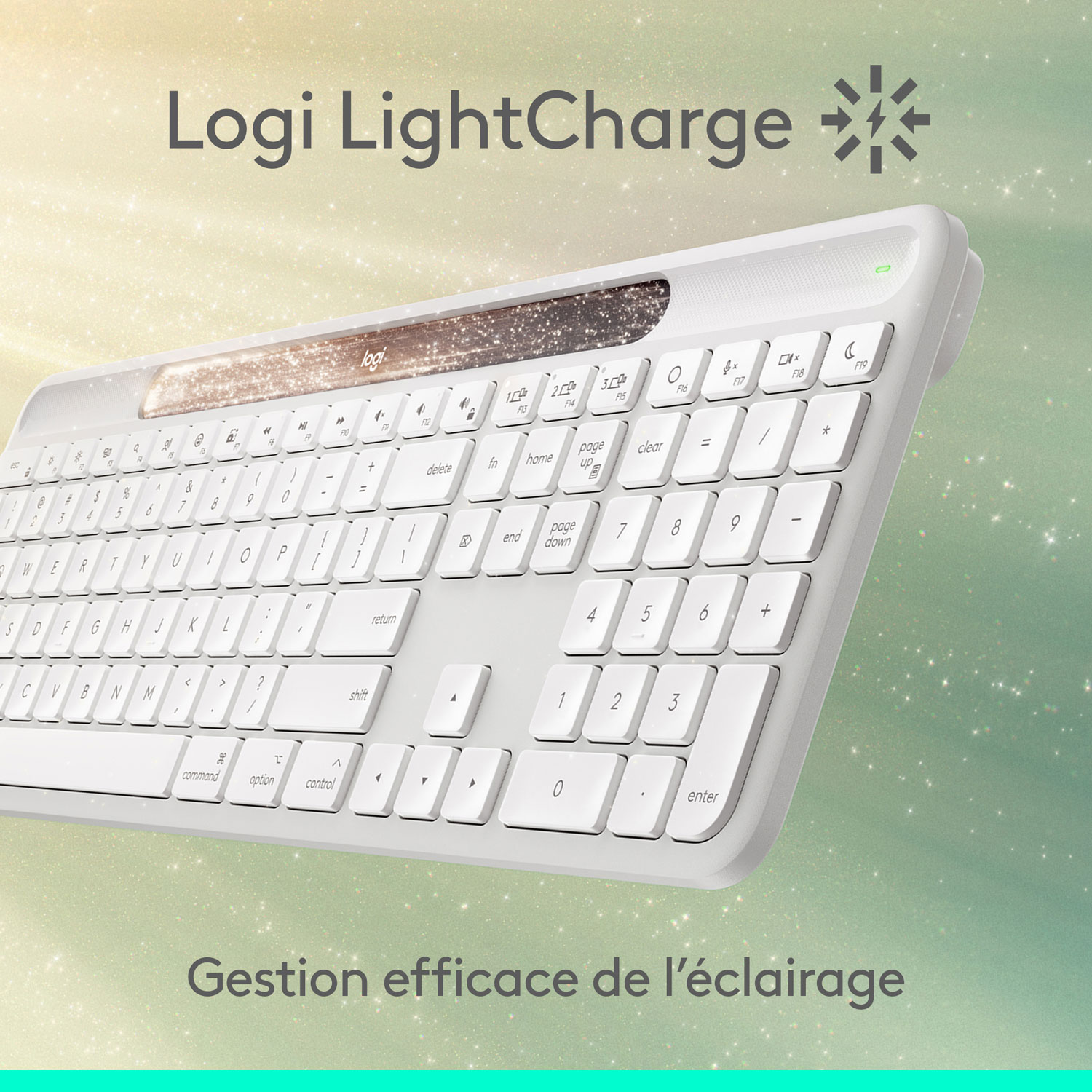 Clavier Bluetooth Signature Slim Solar+ K980 de Logitech pour Mac - Blanc cassé - Anglais - Exclusivité de Best Buy