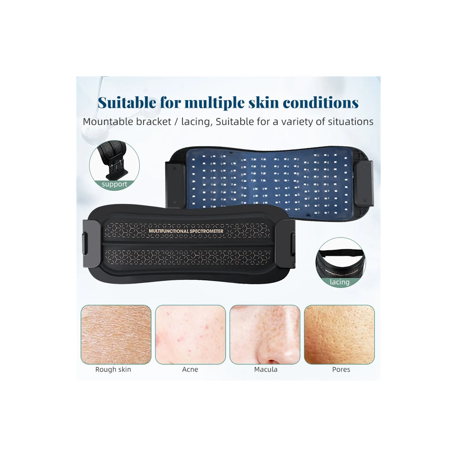 Red-Light-Therapy-Mask, Led Light Therapy for Face, 5 Colors Led Face Mask Face Lift Anti Wrinkle Beauty Machine, Facial Neck Body Hand Therapy Light