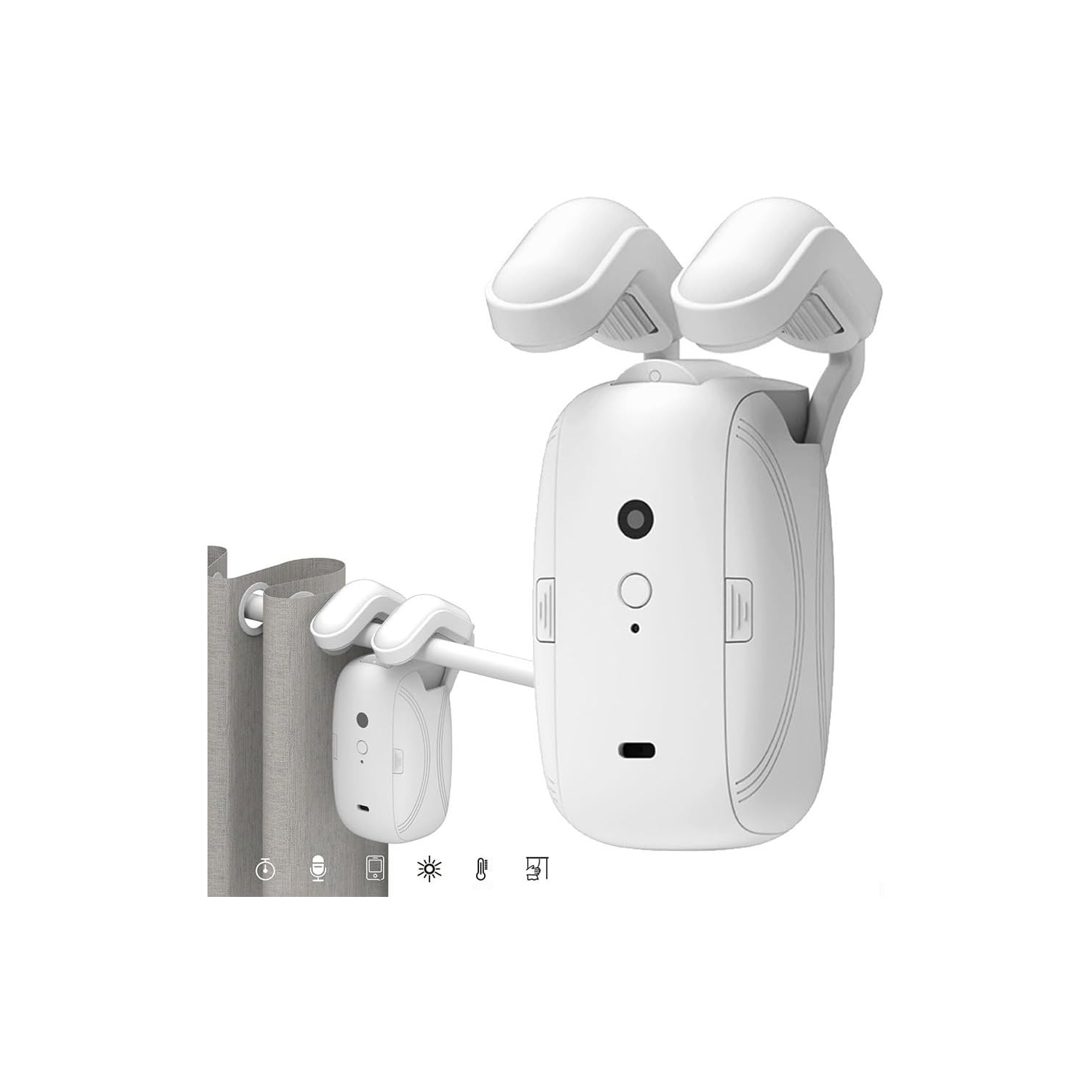 Ouvre-rideau automatique avec télécommande, simple tige romaine, fonctionnement simple, pratique et rapide -