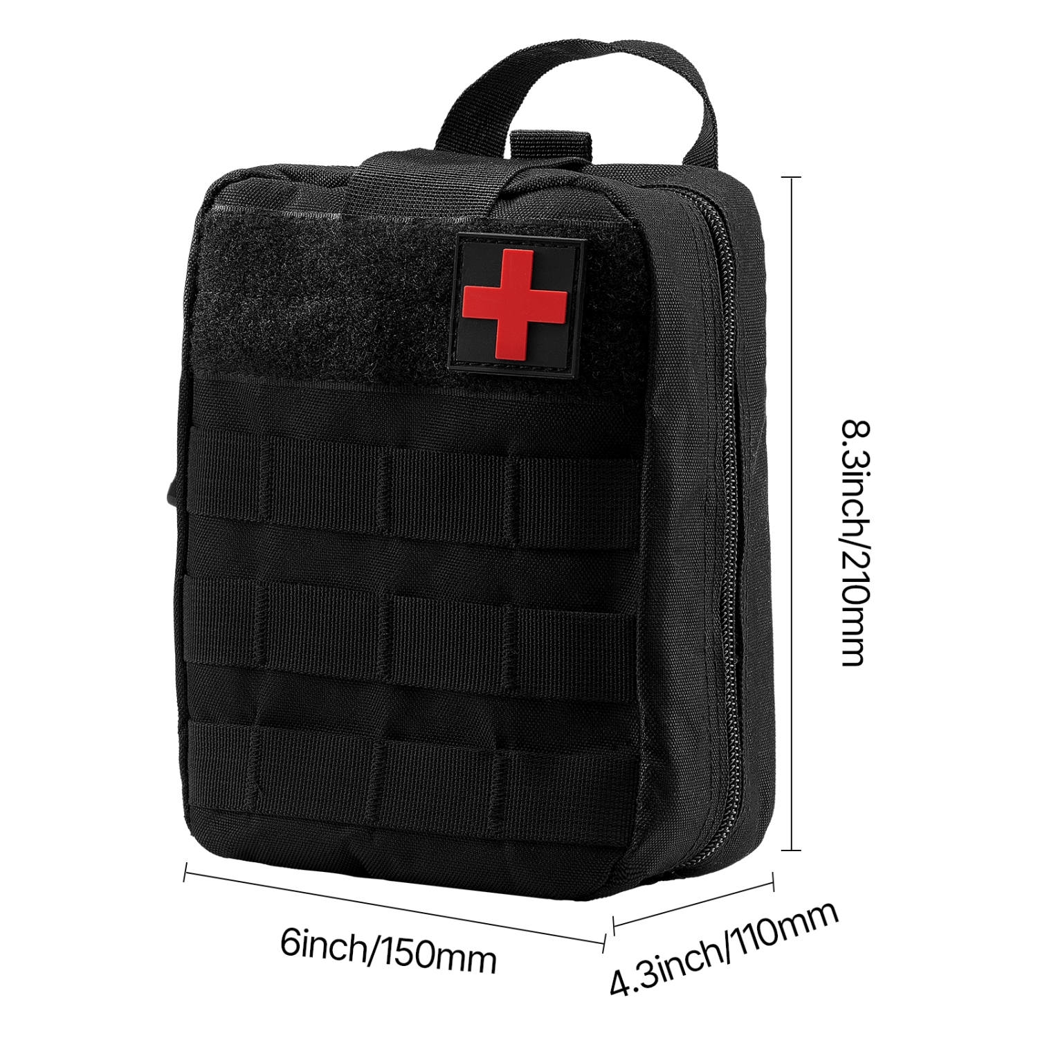 VEVOR 250 Pieces Survival First Aid Kit, 600D Nylon Trauma First Aid Bag, Survival Gear and Equipment, Emergency Kits, for Men Women Camping, Boat,