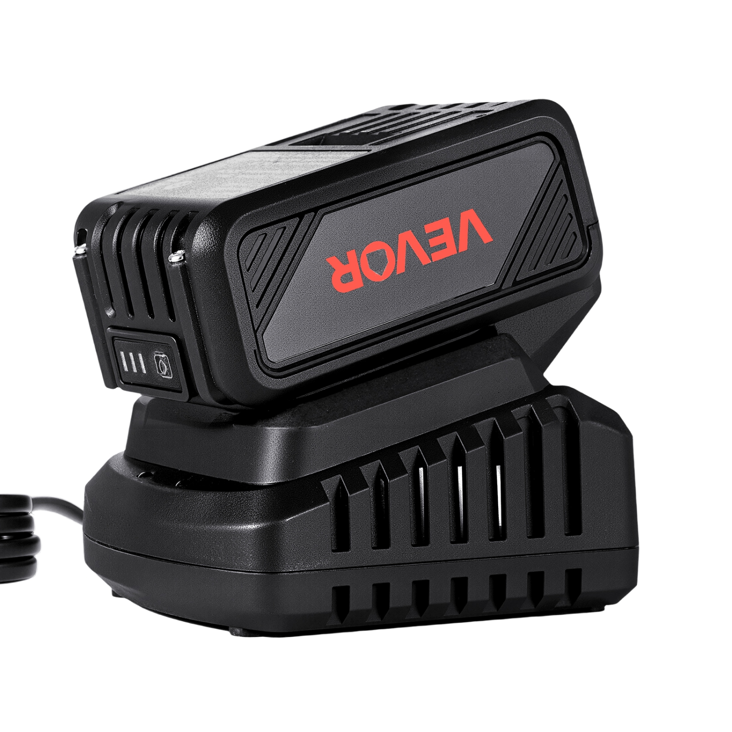 VEVOR 20V MAX, Portable Battery and Charger Combo, AC 110V, 4.0 Ah Lithium-Ion Battery Pack, 4000 mAh Large Capacity, Extended Runtime, Compatible