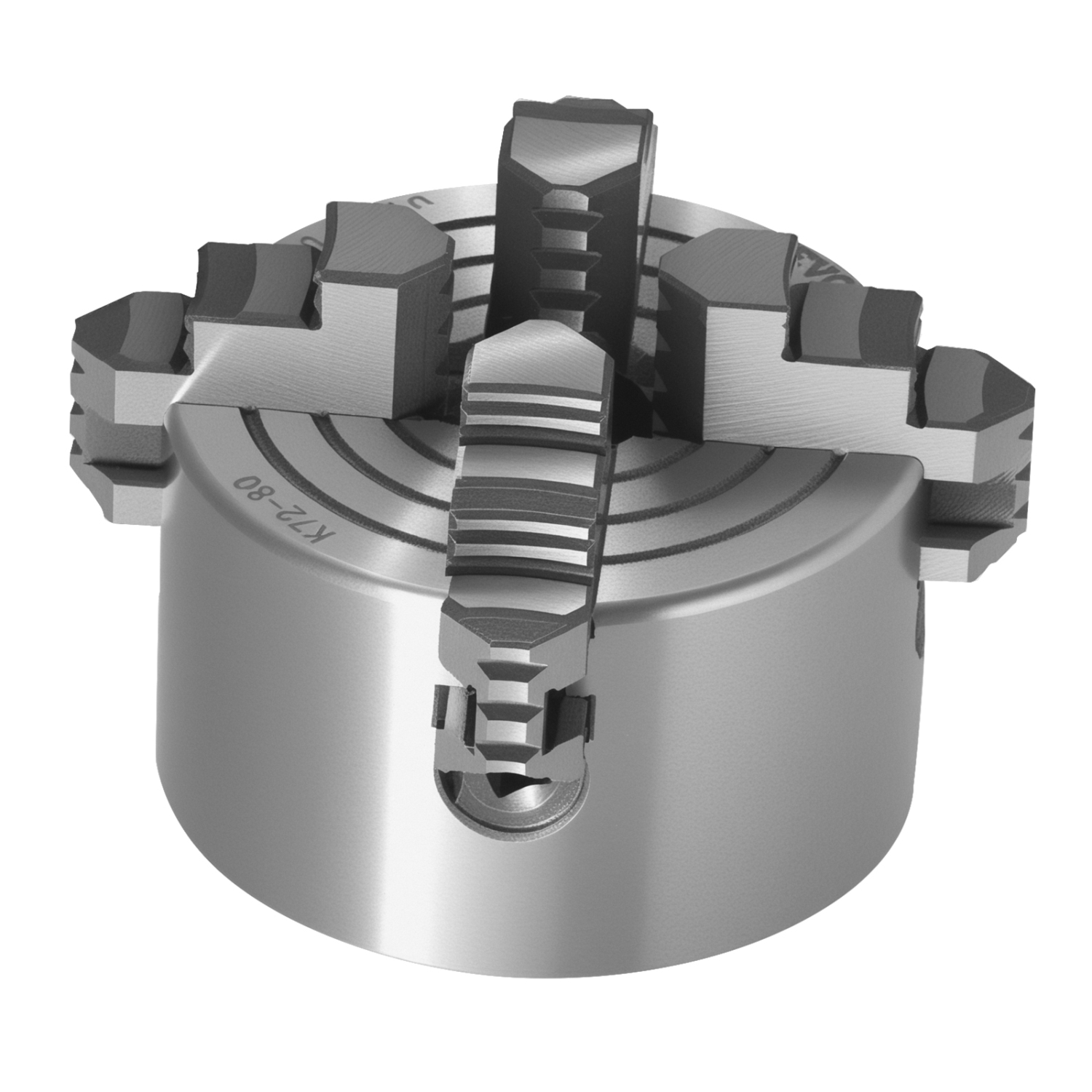 VEVOR 4-Jaw Lathe Chuck, 3 Inch, 4-Jaw Chuck, 0.1-3.15 in (5-80 mm) Clamping Range with T-key Fixing Screws Reversible Jaws,HT300 Material,Internal