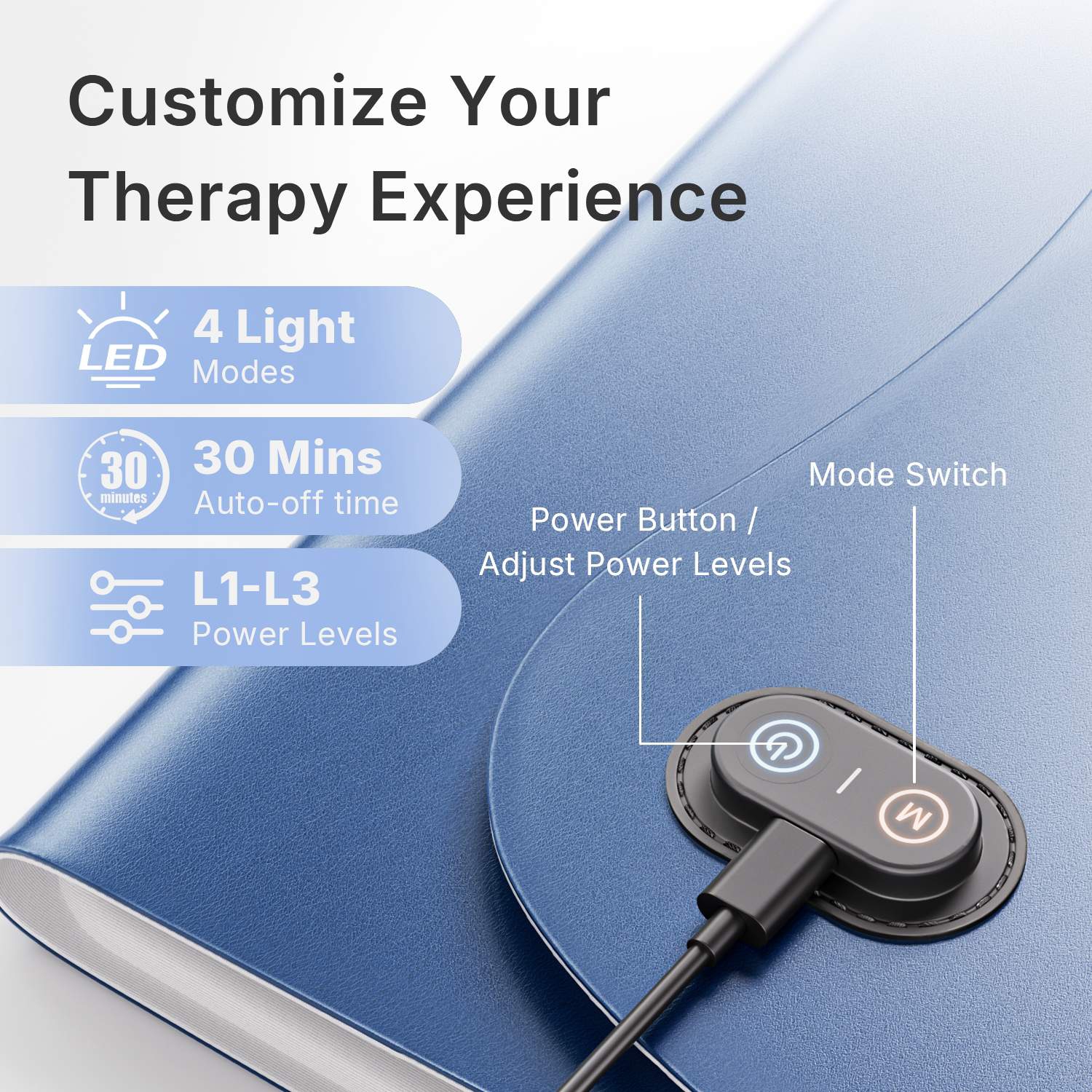 792 Chips LED Tapis thérapeutique lumière rouge Instrument de beauté Compression thermique infrarouge Ceinture de thérapie lumineuse rouge Ceinture