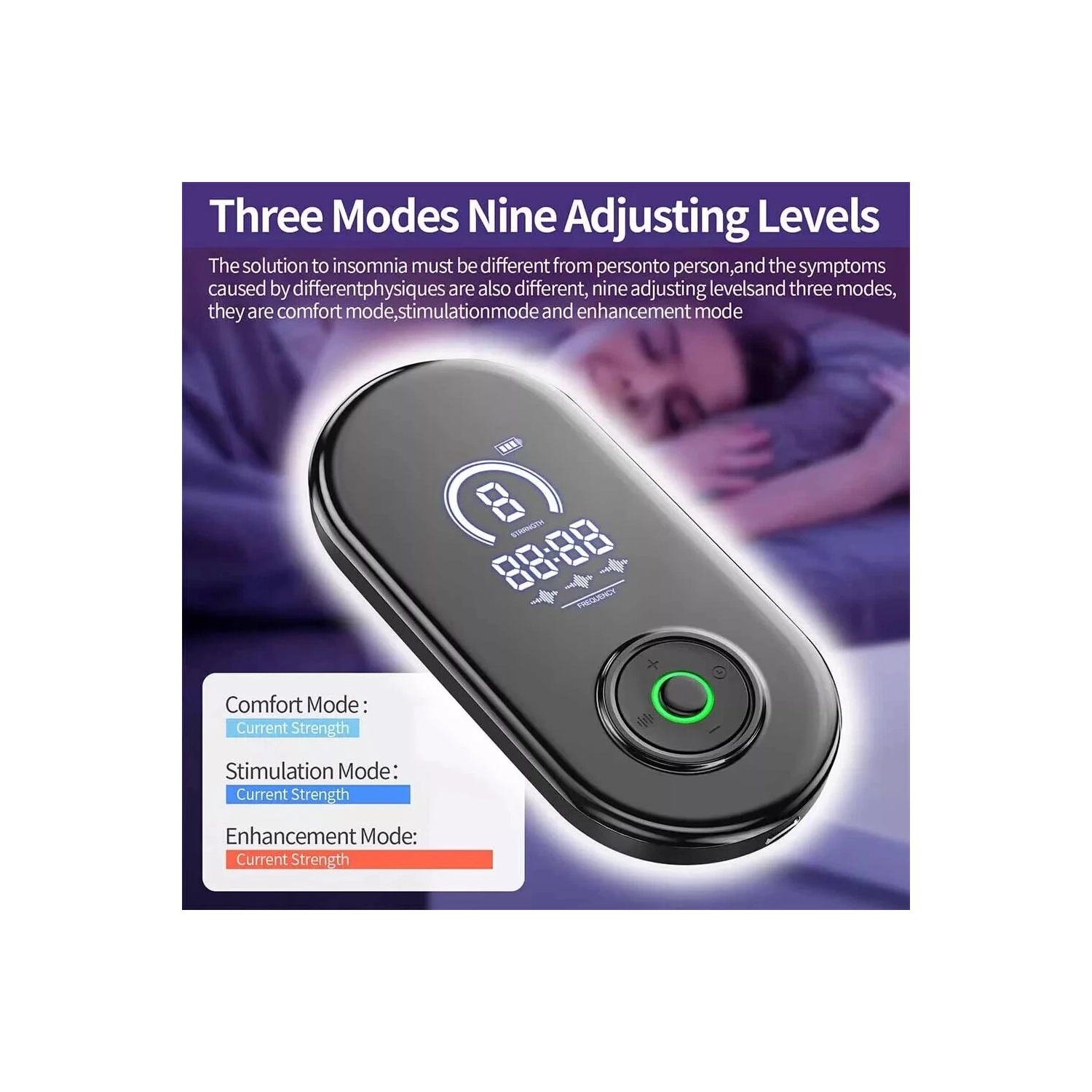 Appareil thérapeutique avancé d'aide au sommeil avec technologie de pince auriculaire à stimulation vagus Nerve pour soulager l'insomnie et relaxer