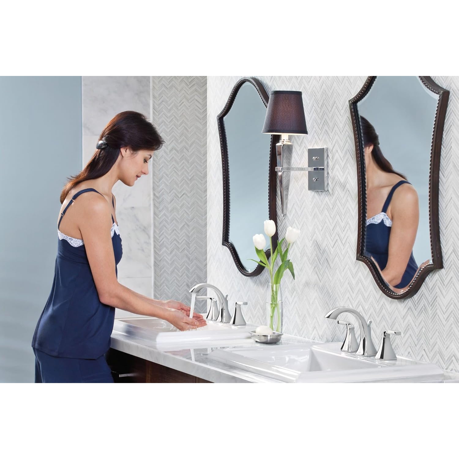 Moen T6905 Voss Two-Handle 8 in. Widespread Bathroom Faucet Trim Kit