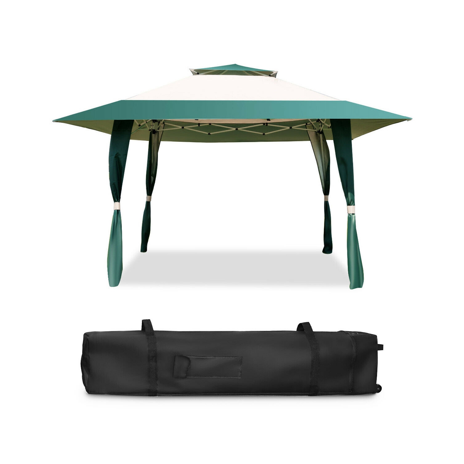 Gymax Patio Outdoor Heavy Duty 13'x13' Folding Canopy Shelter Awning Tent Gazebo Companion