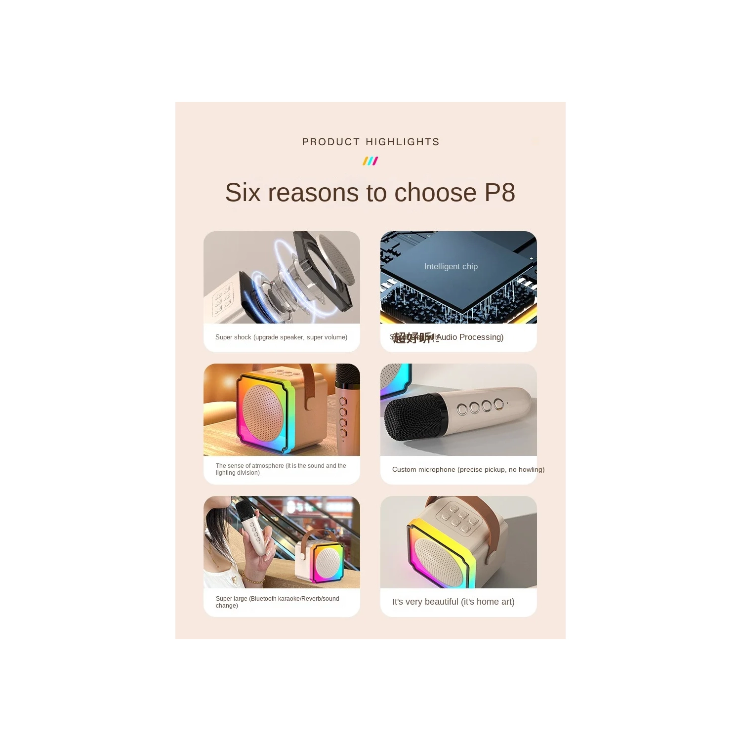 MINI-XTREME3RGB War Drum 3rd Generation Bluetooth Speaker with Plug-in Card and Subwoofer, Portable Built-in Battery - Blue