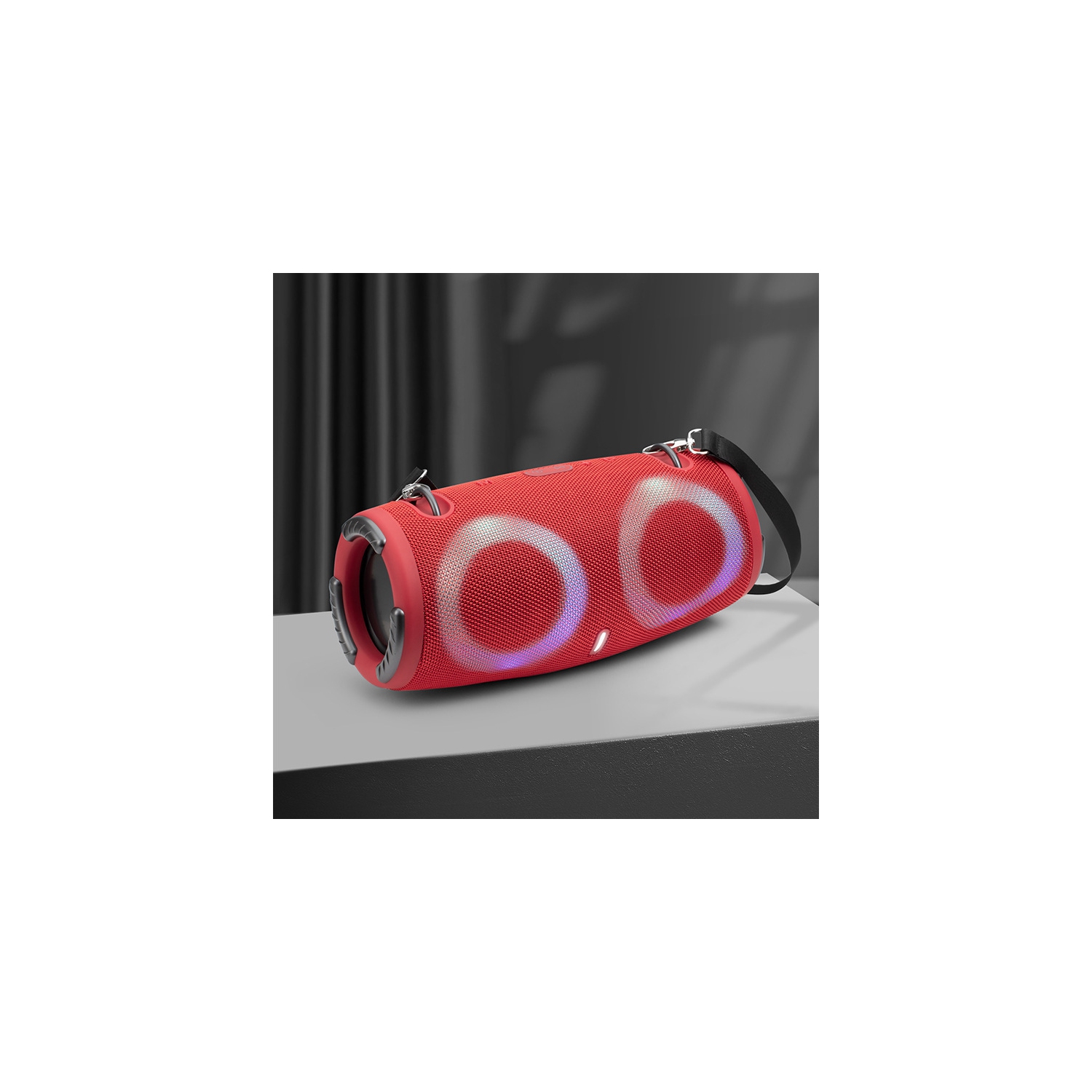 MINI-XTREME3RGB War Drum 3rd Generation Bluetooth Speaker with Plug-in Card and Subwoofer, Portable Built-in Battery - Red