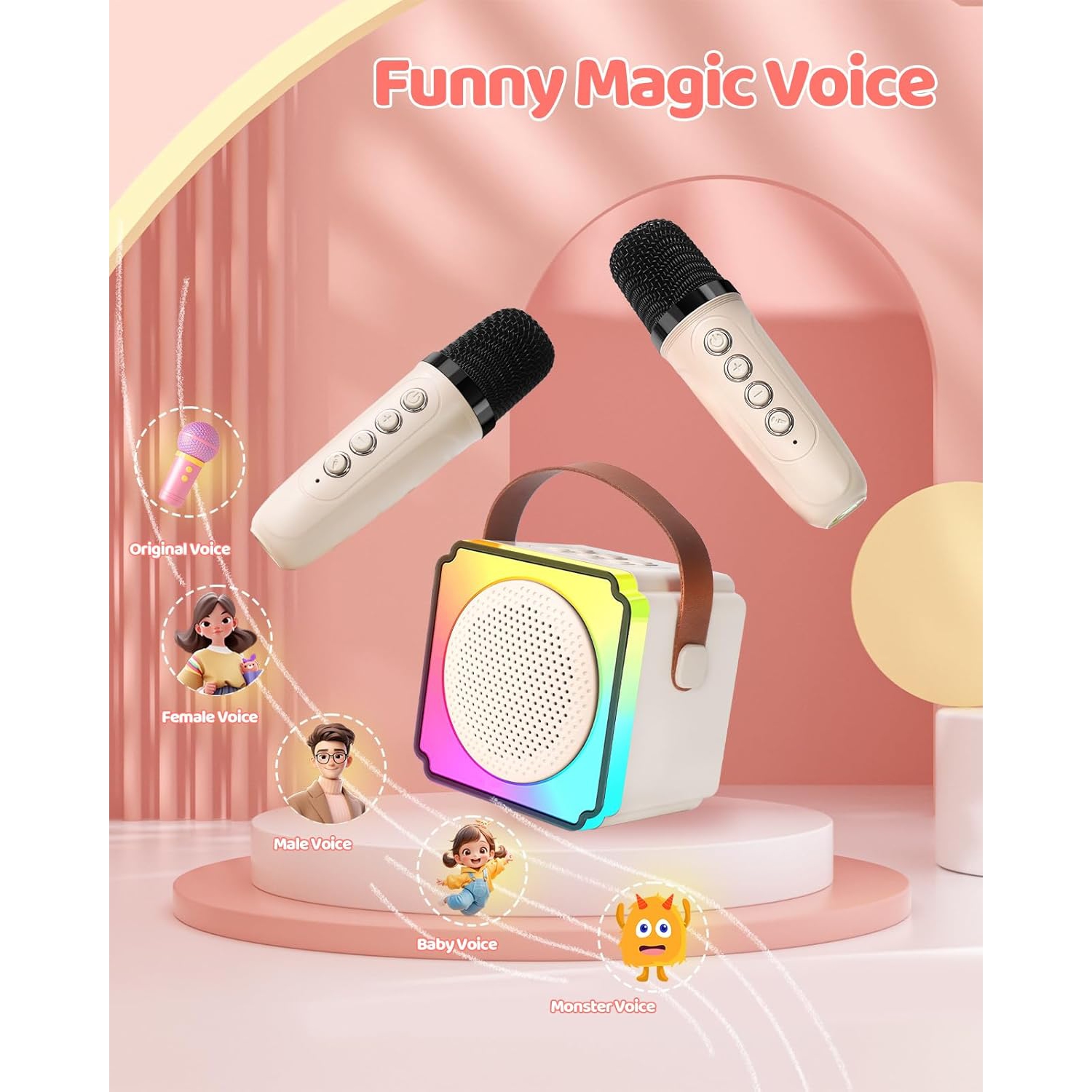 MINI-XTREME3RGB War Drum 3rd Generation Bluetooth Speaker with Plug-in Card and Subwoofer, Portable Built-in Battery - Red