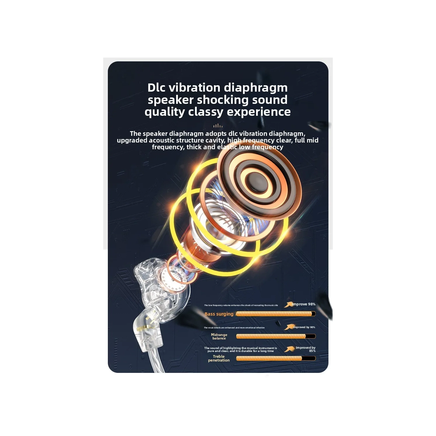 HiFi-level sound quality around-ear noise-canceling headphones with heavy bass and neck-hanging Bluetooth headphones for running and sports with long