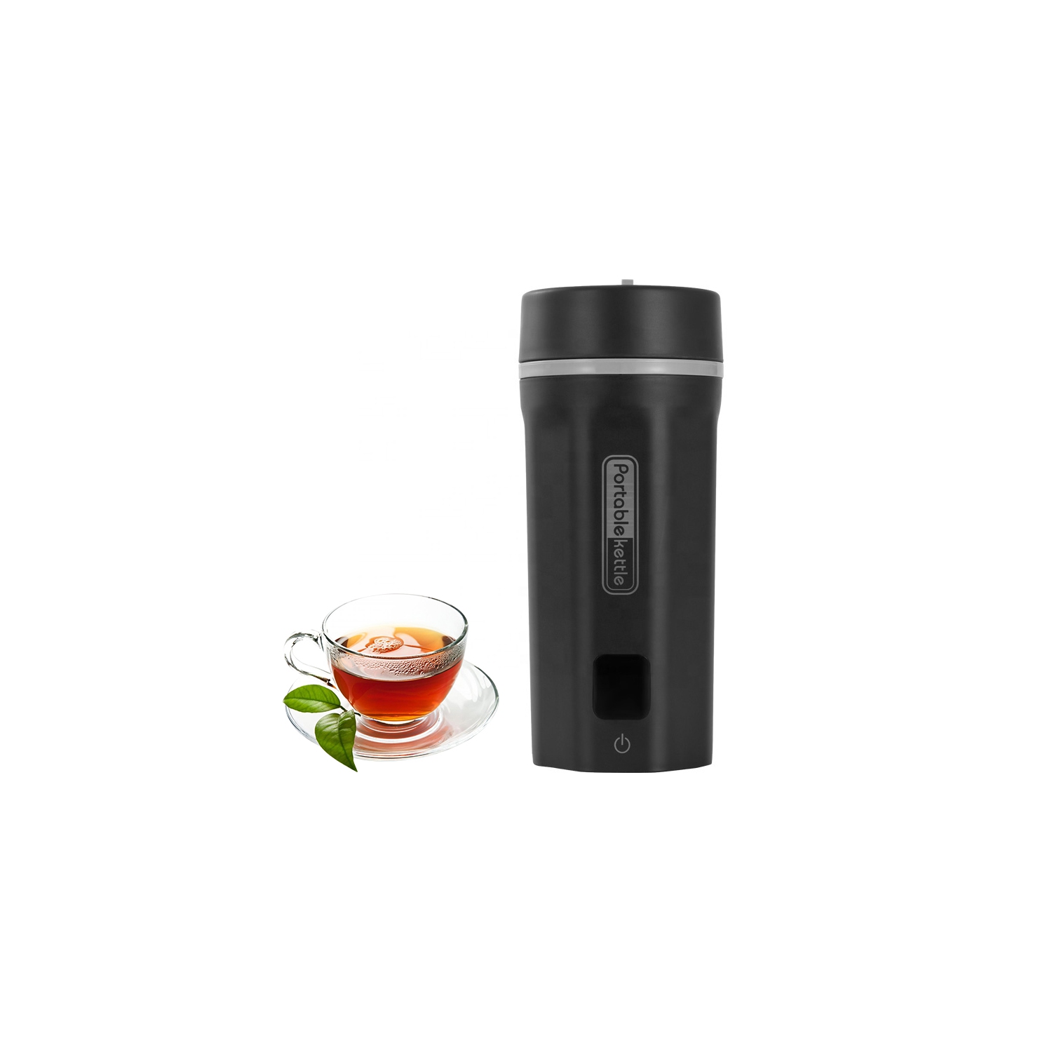 Portable Electric Thermos Cup for Business and Outdoor Travel - 304 Stainless Steel Boiler with Anti-Dry Boil 550ml - US Regulations - Black