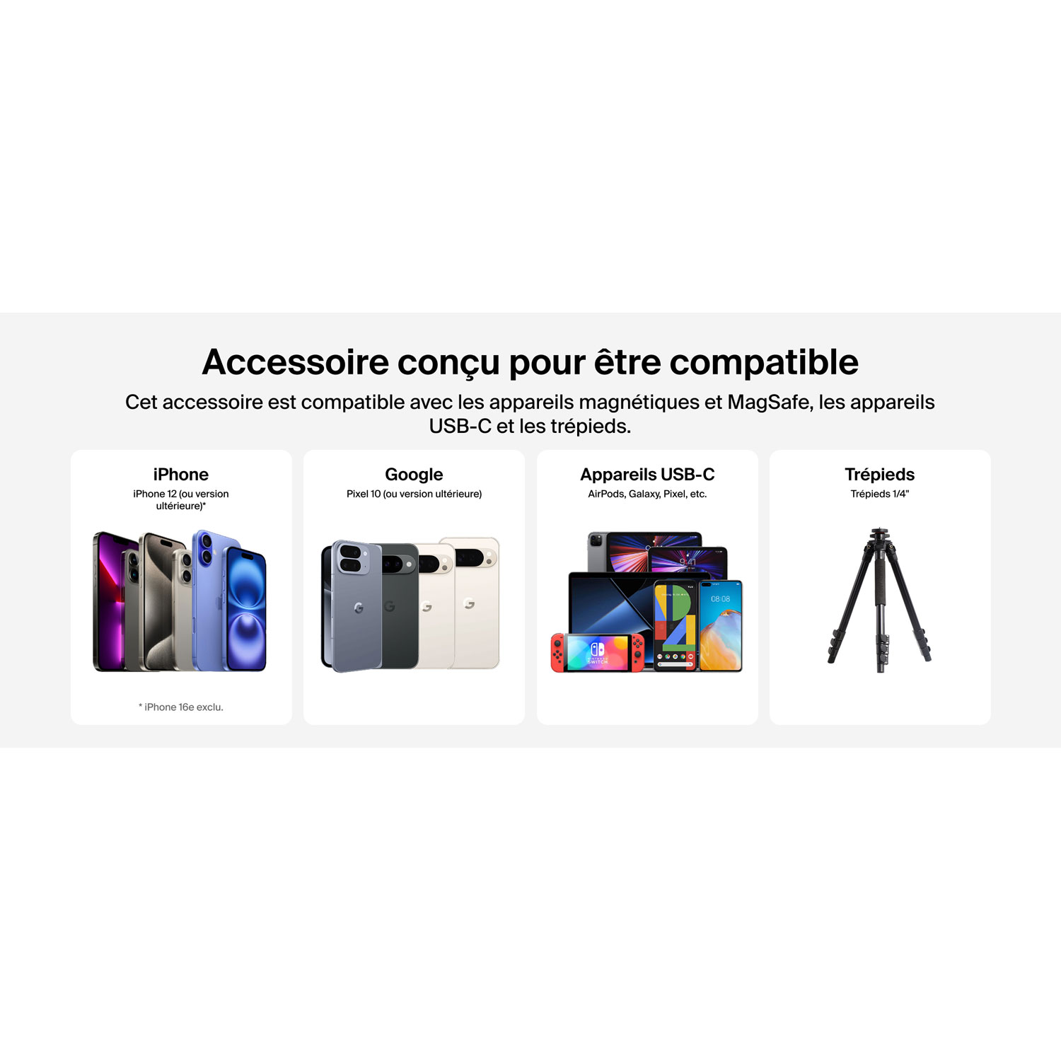 Chargeur portable USB-C de 9300 mAh PowerGrip de Belkin avec câble USB-C - Anthracite