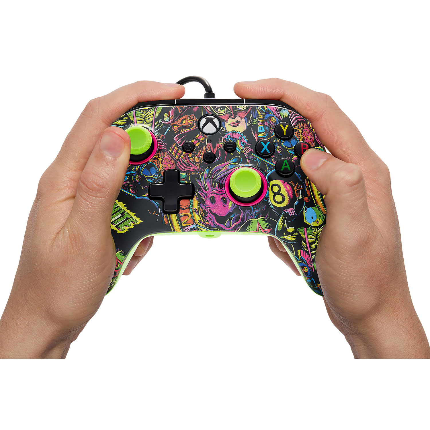 Manette avec fil Advantage de PowerA pour Xbox Series X|S - Fortnite Glow