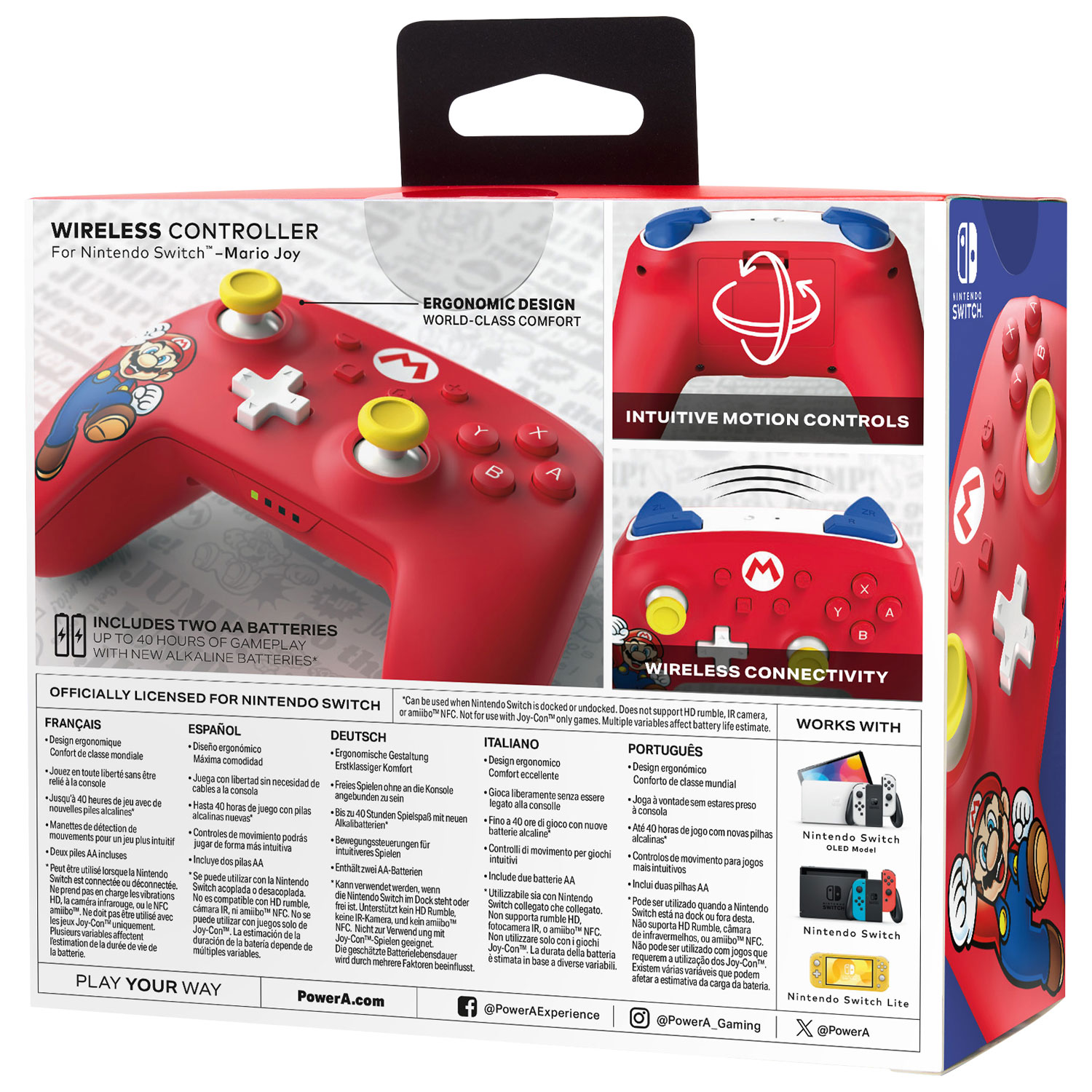 Manette de jeu sans fil de PowerA pour Nintendo Switch - Mario Joy