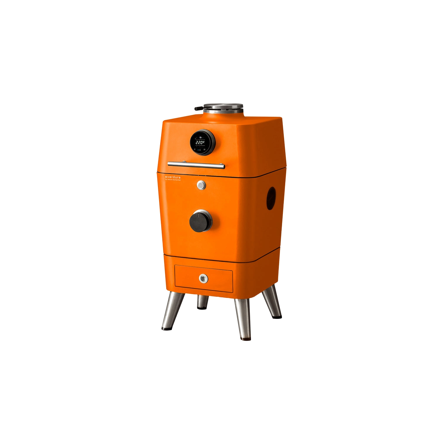 Everdure 4K Electric Ignition Charcoal Outdoor Grill - Orange