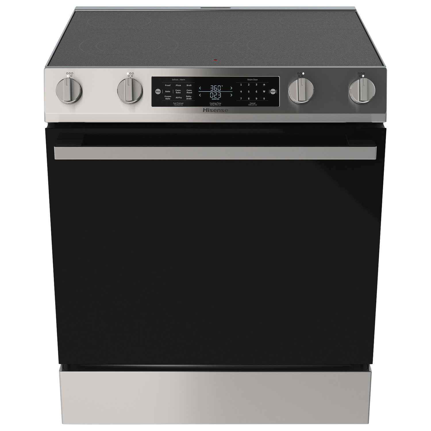 Hisense 30" 5.8 Cu. Ft. True Convection Slide-In Electric Air Fry Range - Stainless Steel