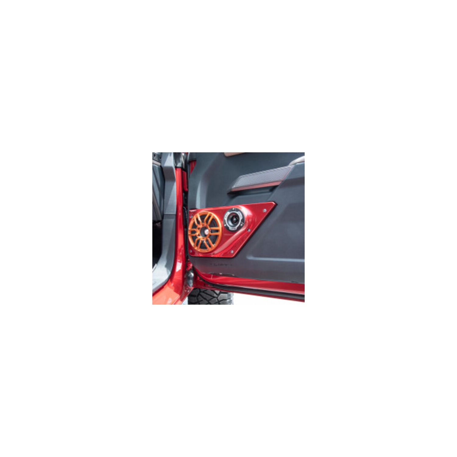 DS18 BRO-FD-LR, portes avant Ford Bronco 6ᵉ gén, haut-parleur de 6,5&nbsp;po et panneaux d'aigus de 3,8&nbsp;po