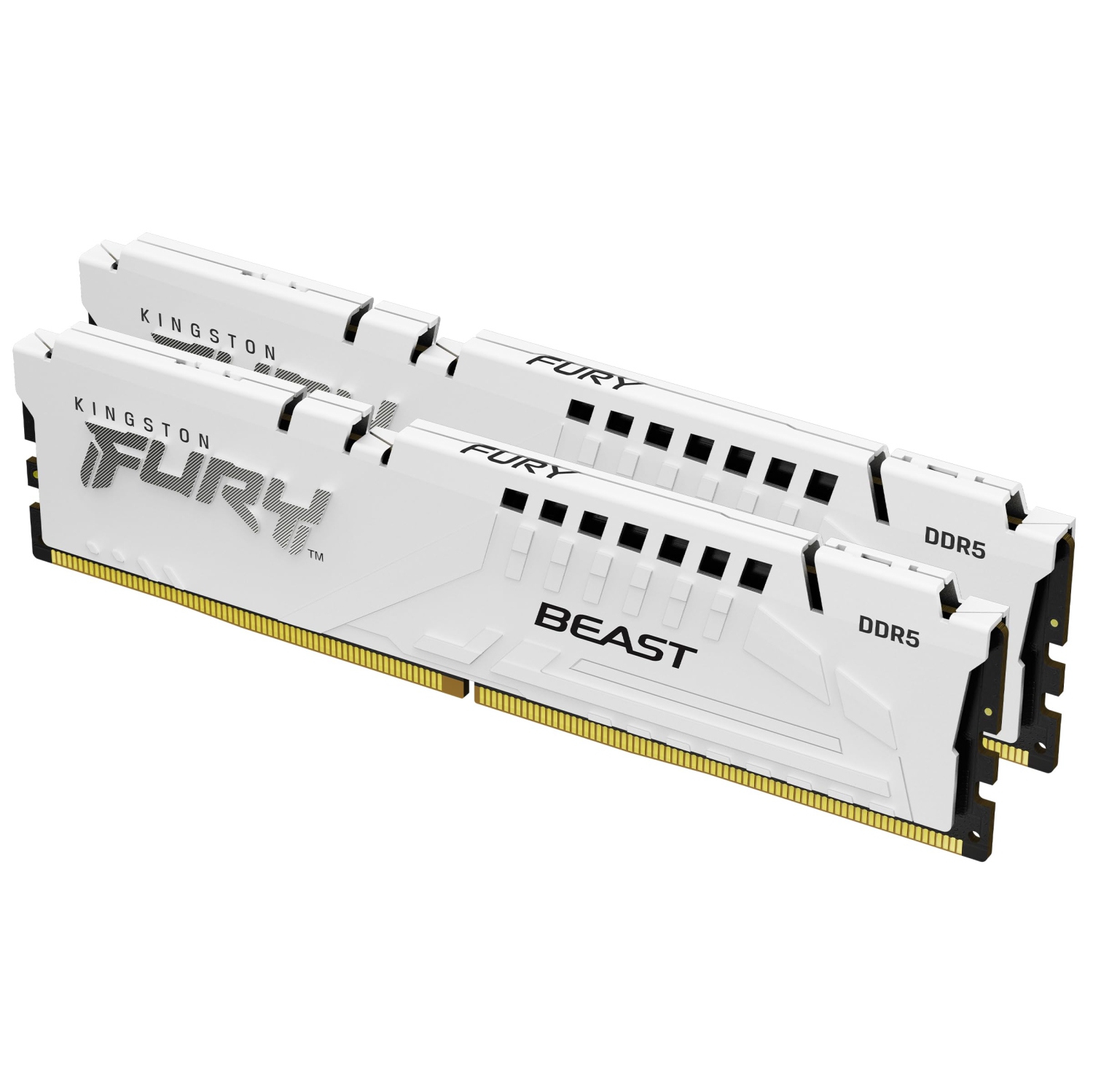 Kingston Fury Beast White 32GB 6000MT/s DDR5 CL30 DIMM Desktop Gaming Memory - KF560C30BWEK2-32