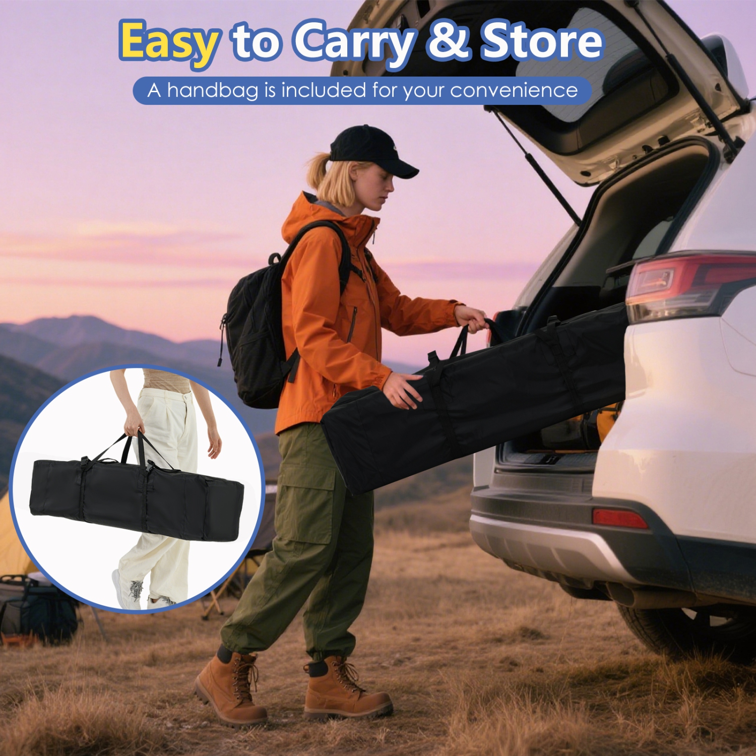 Gymax 10 X 10 FT Pop up Canopy Tent w/ Portable Carrying Bag 8 Stakes 4 Wind Ropes