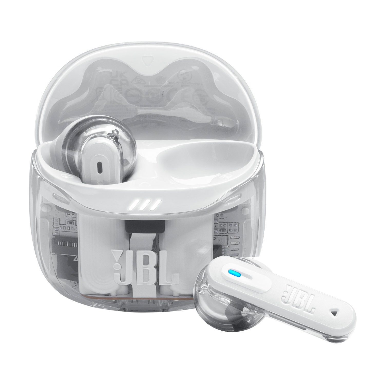 Open Box JBL Tune Flex 2 Ghost Edition In-Ear Noise Cancelling True Wireless Earbuds - Ghost White