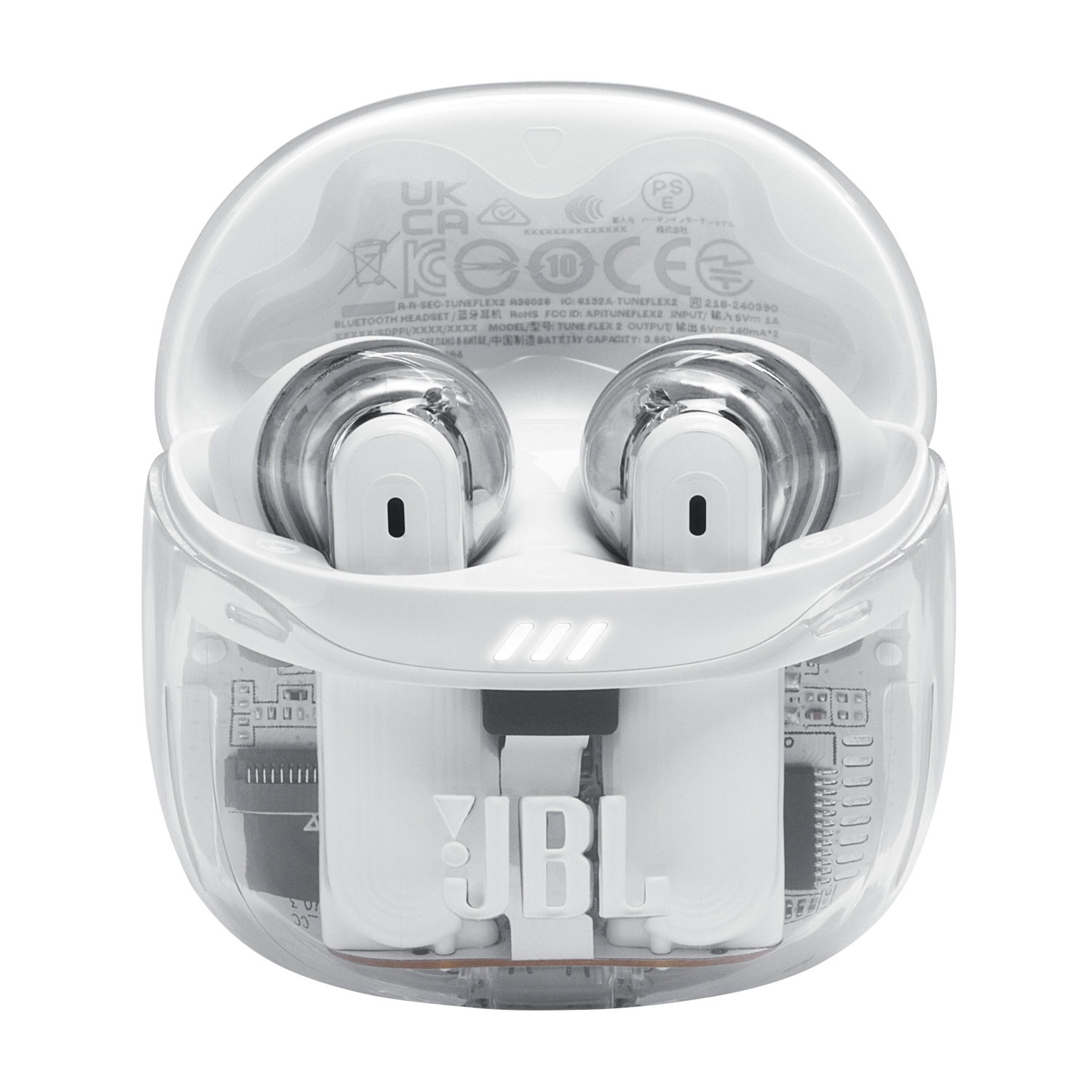 Open Box JBL Tune Flex 2 Ghost Edition In-Ear Noise Cancelling True Wireless Earbuds - Ghost White