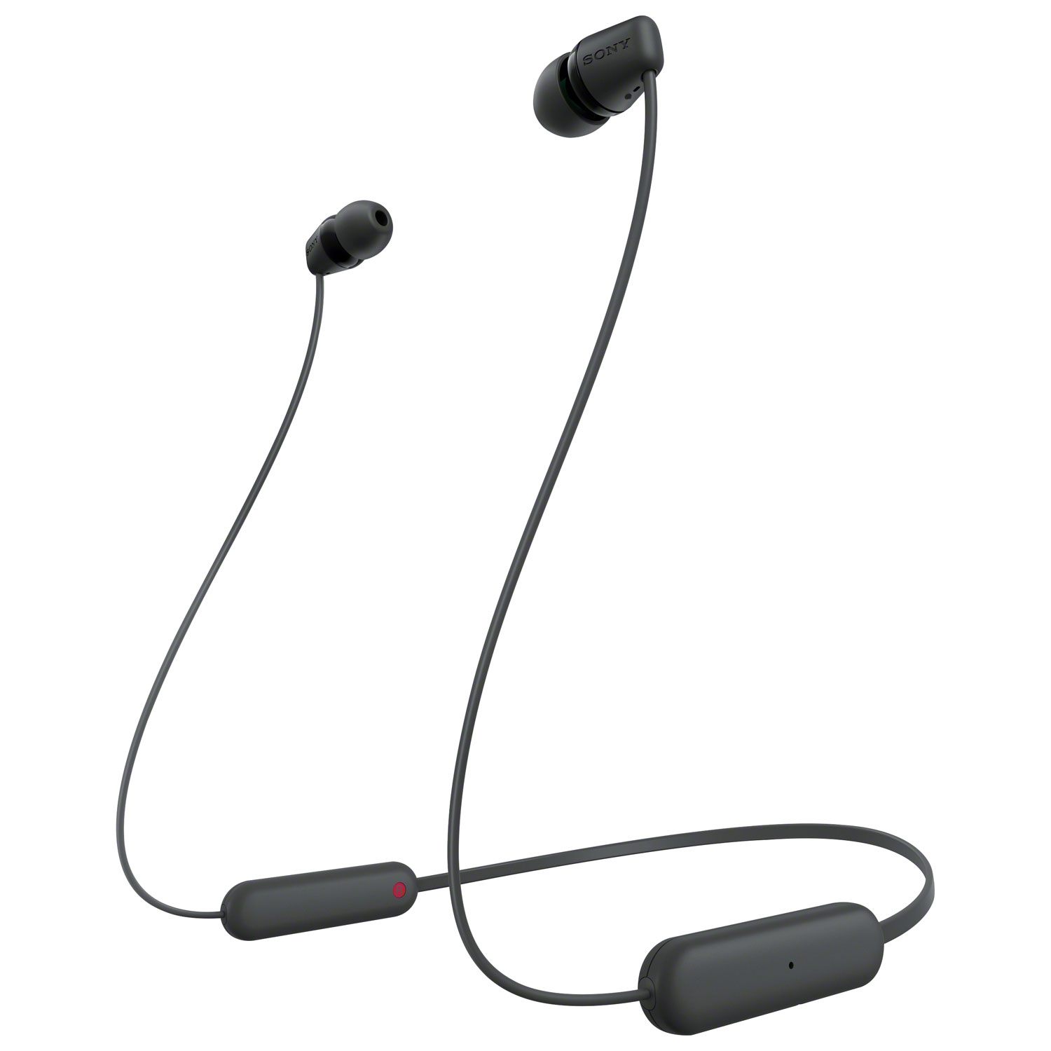 Écouteurs bouton Bluetooth WIC100 de Sony - Noir - Boîte ouverte