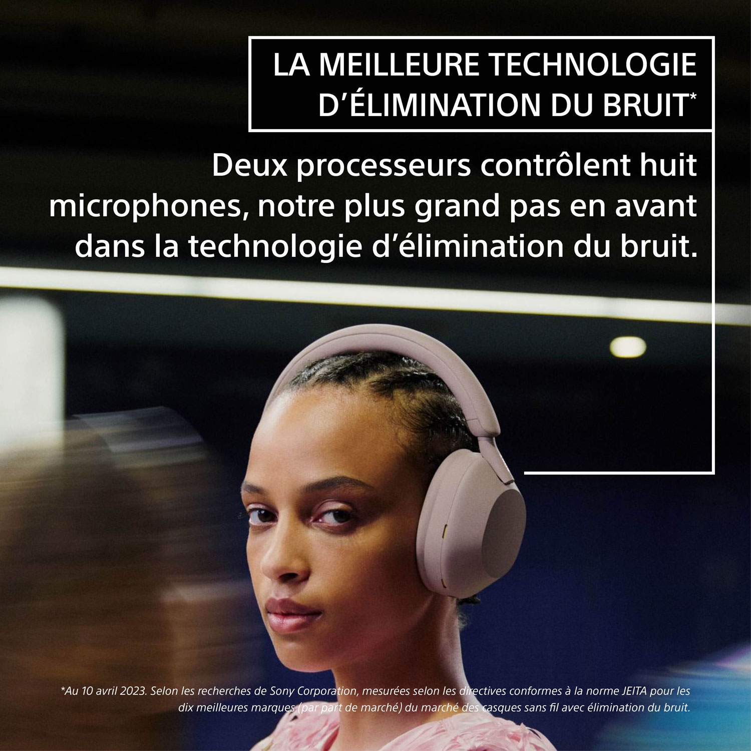 Boîte ouverte - Casque d'écoute Bluetooth à suppression du bruit WH-1000XM5 de Sony - Rose fumé
