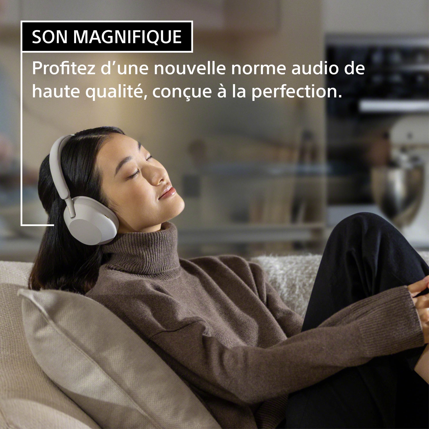 Boîte ouverte - Casque d'écoute Bluetooth à suppression du bruit WH-1000XM5 de Sony - Rose fumé