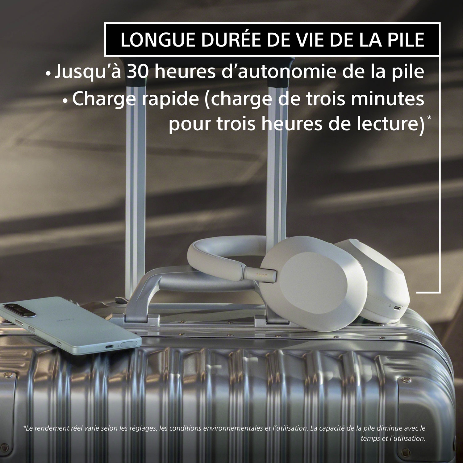 Boîte ouverte - Casque d'écoute Bluetooth à suppression du bruit WH-1000XM5 de Sony - Rose fumé