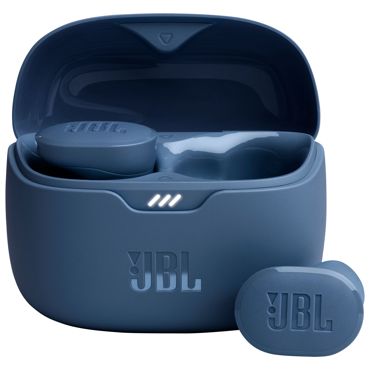Boîte ouverte Écouteurs boutons 100 % sans fil à suppression du bruit Tune Buds de JBL - Bleu