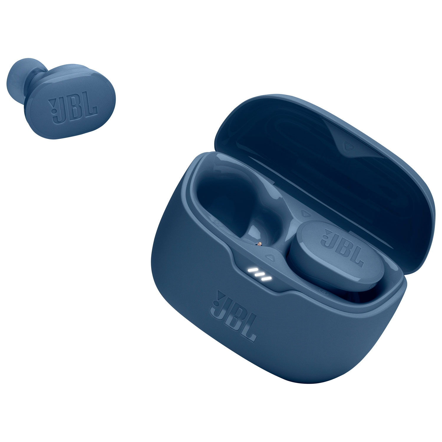 Boîte ouverte Écouteurs boutons 100 % sans fil à suppression du bruit Tune Buds de JBL - Bleu