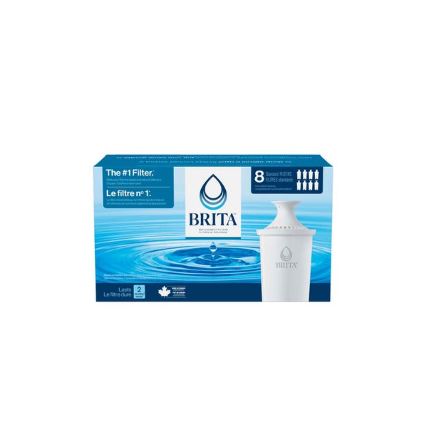 Brita , Replacement Filters 8-pack , White